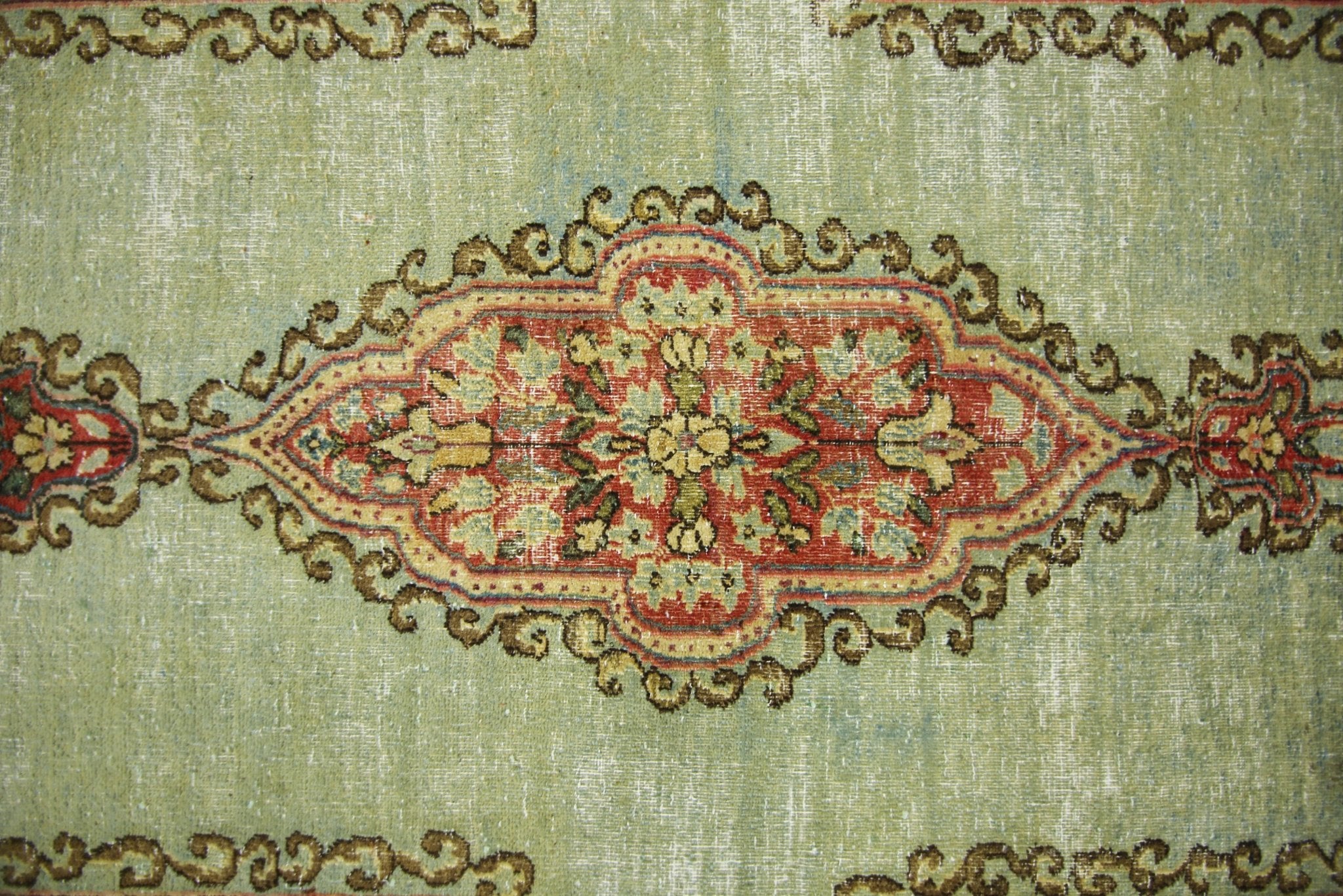 Handmade Vintage Persian Kerman Rug | 203 x 125 cm | 6'8" x 4'1" - Najaf Rugs & Textile