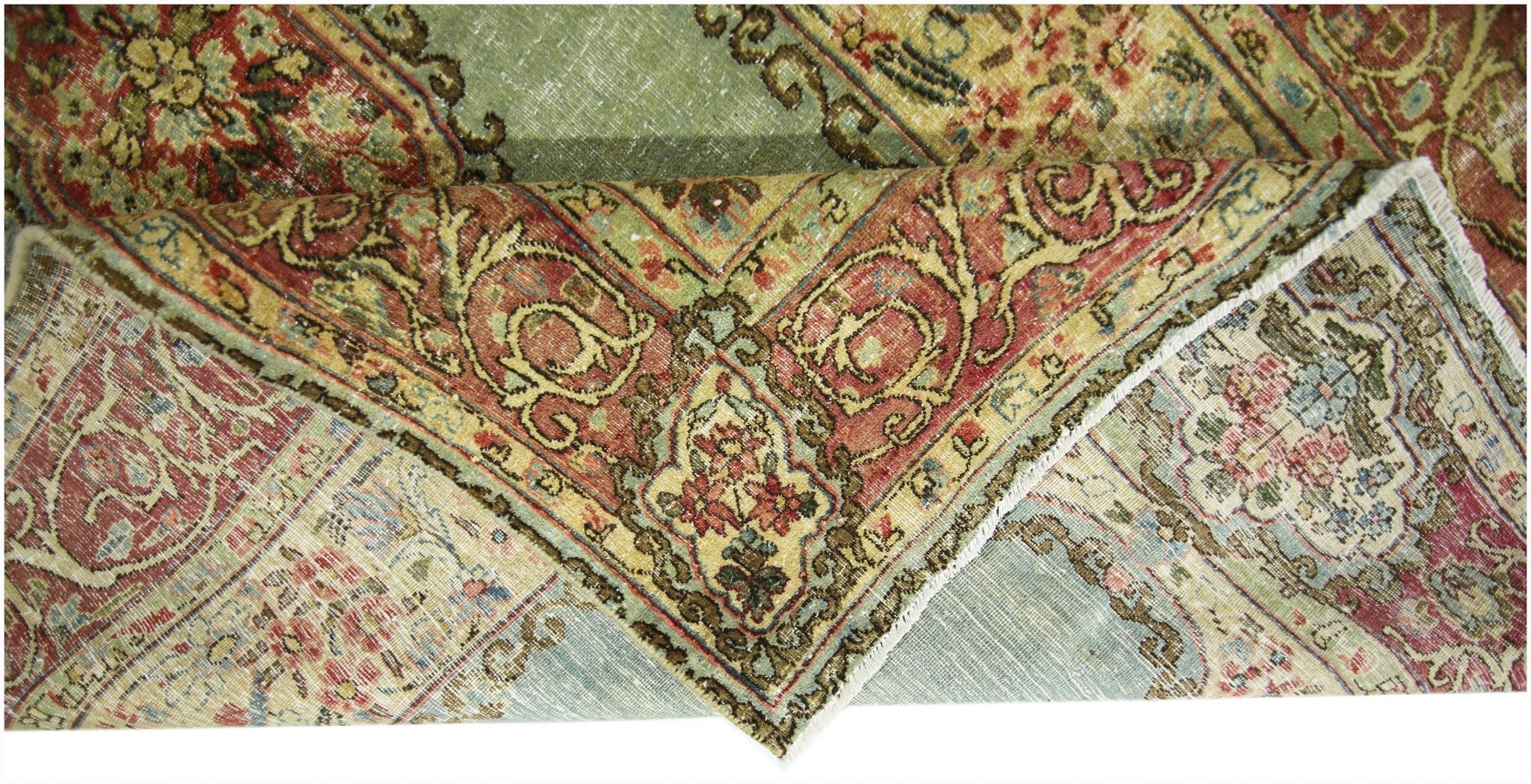 Handmade Vintage Persian Kerman Rug | 203 x 125 cm | 6'8" x 4'1" - Najaf Rugs & Textile