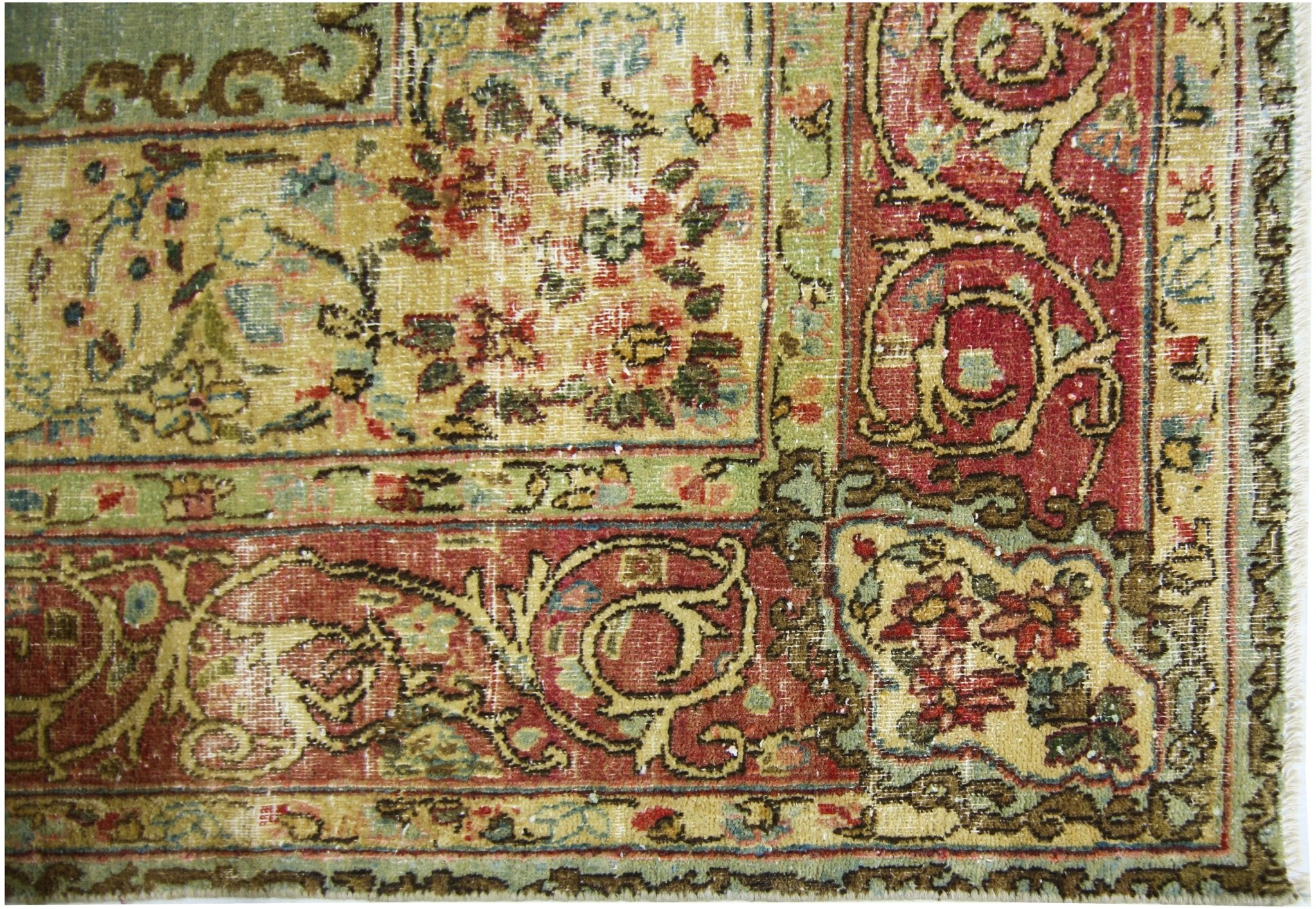 Handmade Vintage Persian Kerman Rug | 203 x 125 cm | 6'8" x 4'1" - Najaf Rugs & Textile