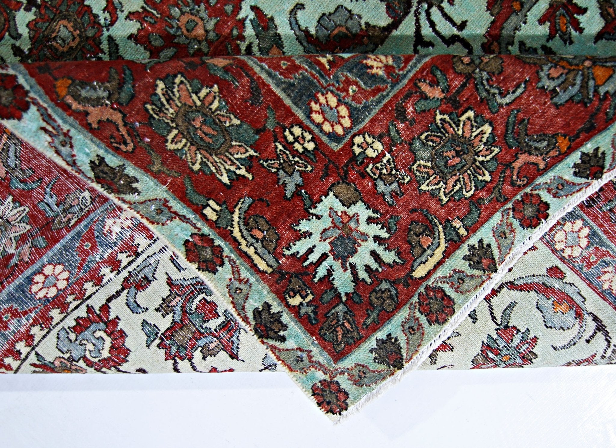 Handmade Vintage Persian Kerman Rug | 204 x 139 cm | 6'8" x 4'7" - Najaf Rugs & Textile