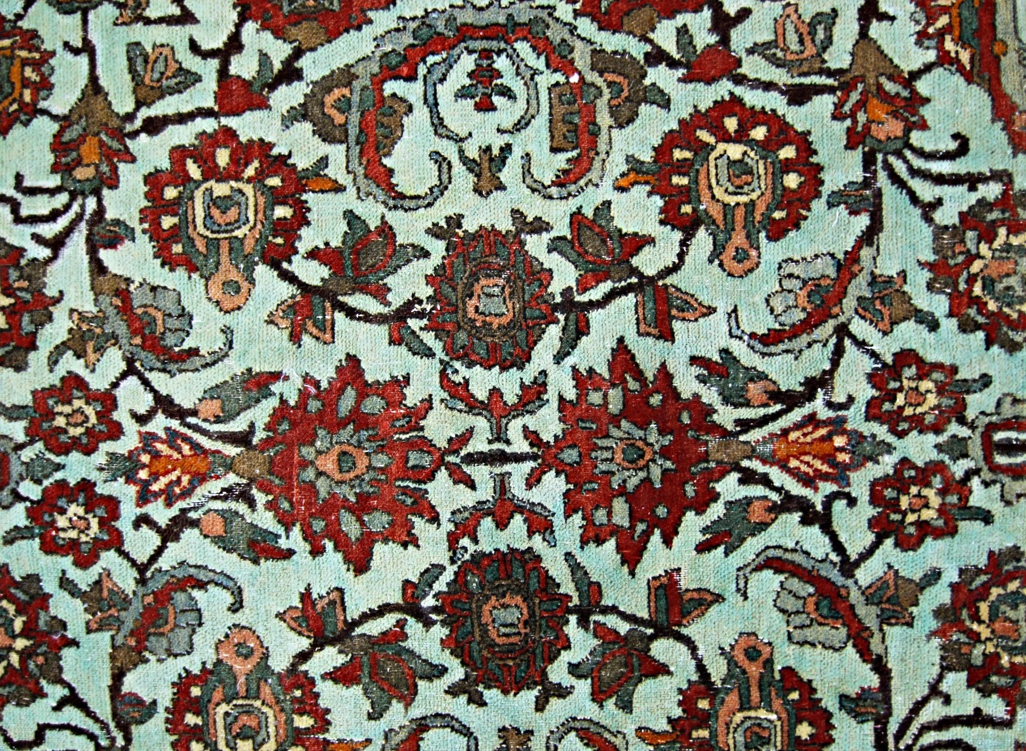 Handmade Vintage Persian Kerman Rug | 204 x 139 cm | 6'8" x 4'7" - Najaf Rugs & Textile