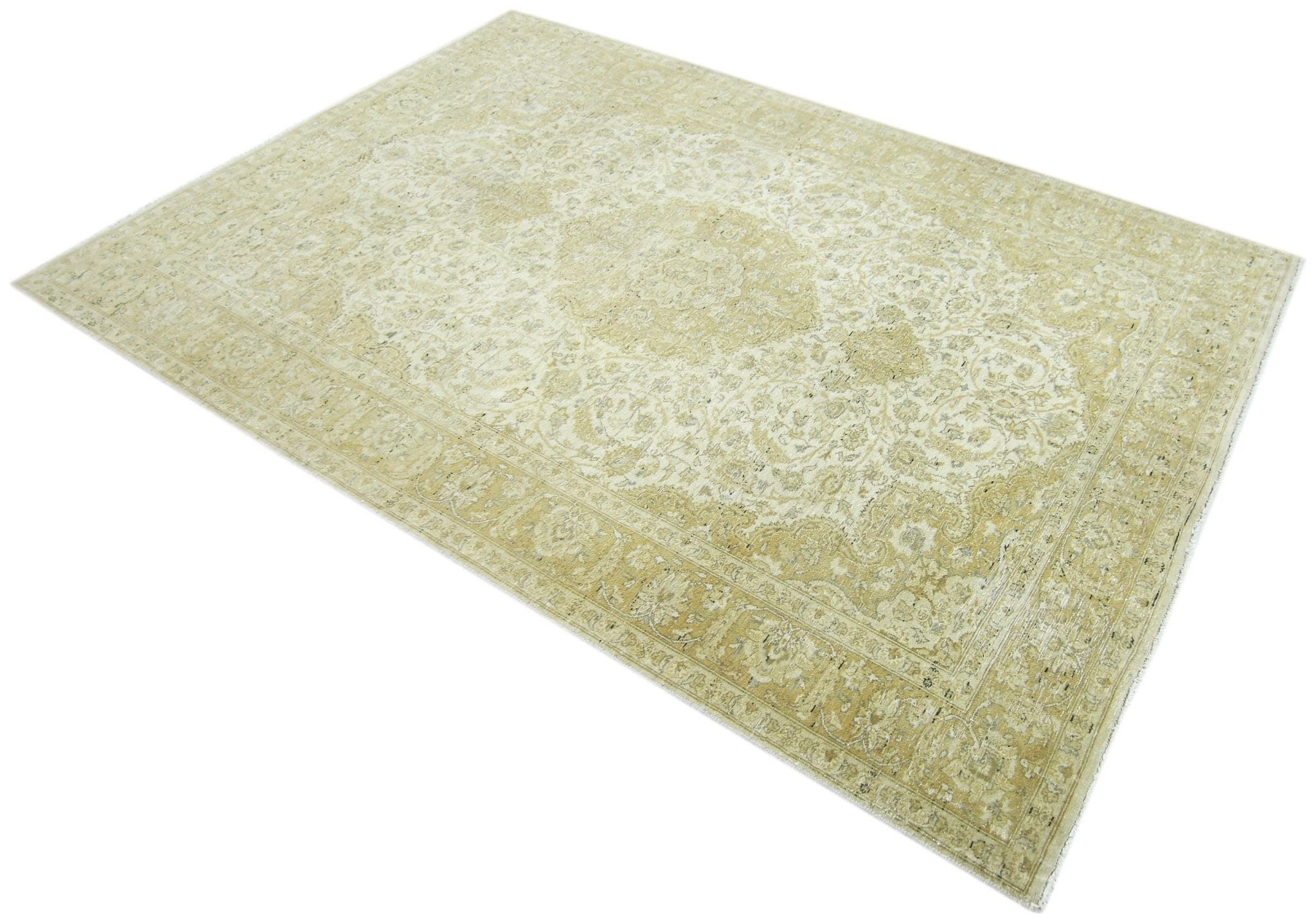 Handmade Vintage Persian Kerman Rug | 213 x 139 cm | 7' x 4'6" - Najaf Rugs & Textile