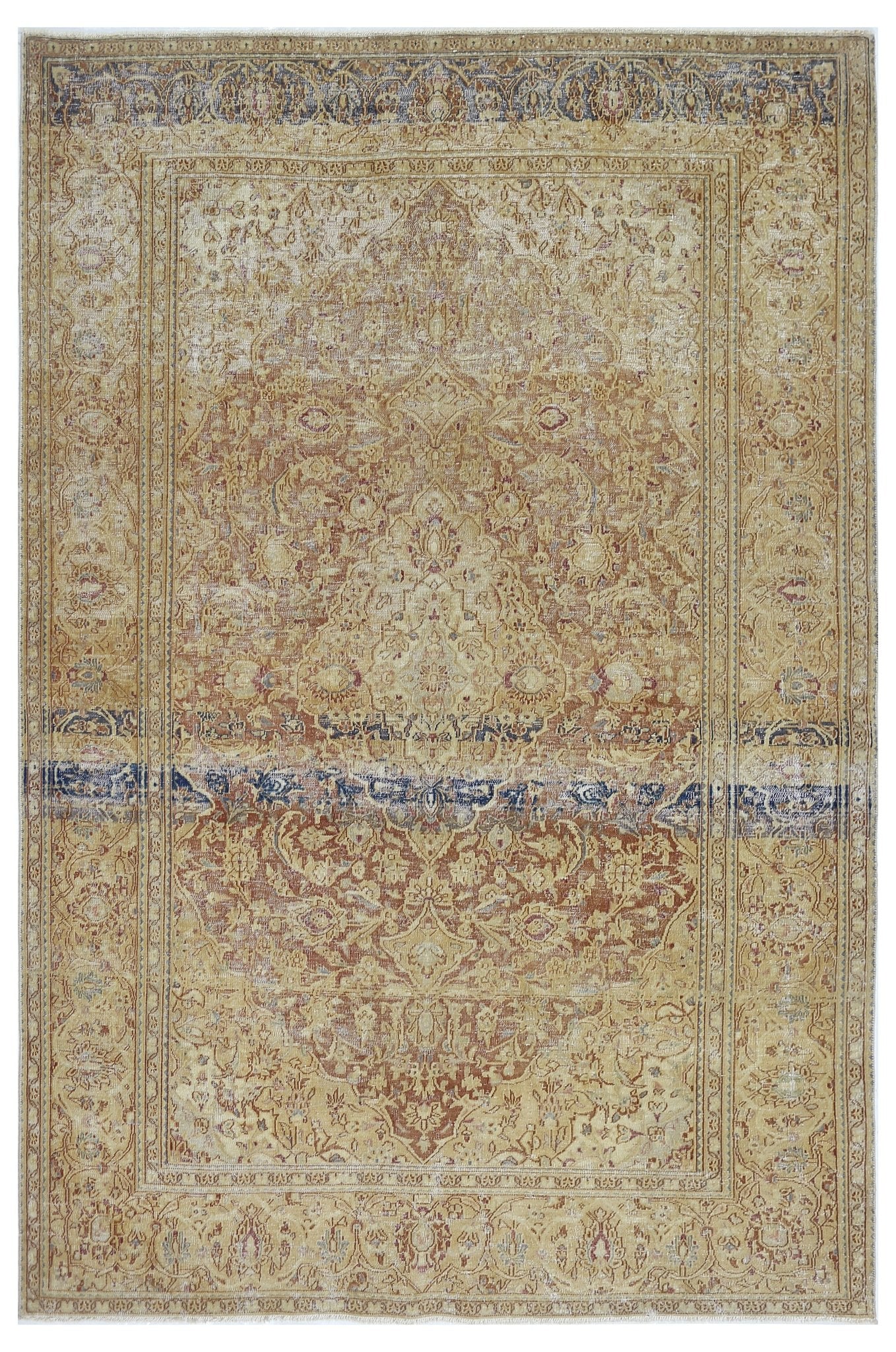 Handmade Vintage Persian Kerman Rug | 215 x 142 cm | 7'1" x 4'8" - Najaf Rugs & Textile