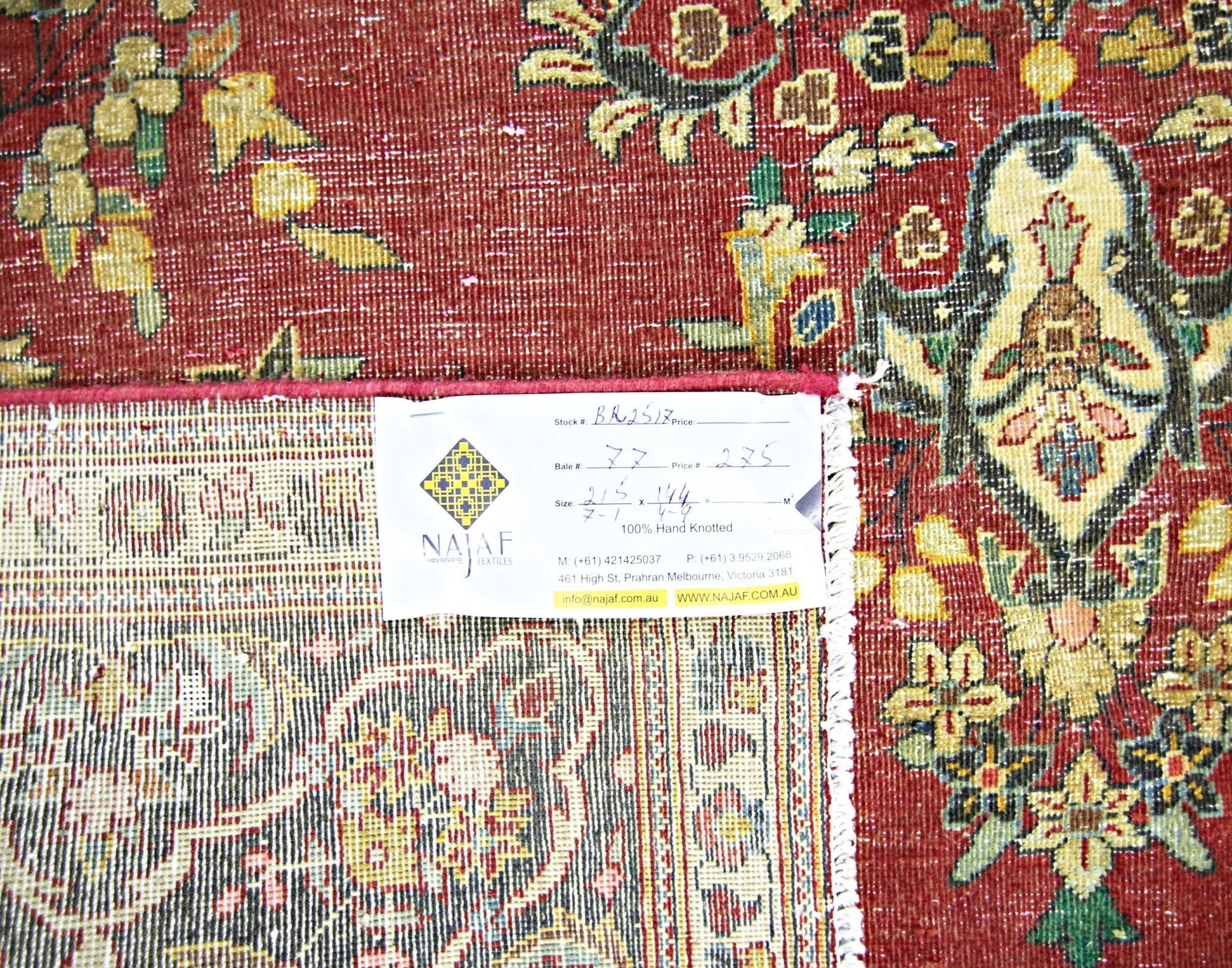 Handmade Vintage Persian Kerman Rug | 215 x 144 cm | 7'1" x 4'9" - Najaf Rugs & Textile