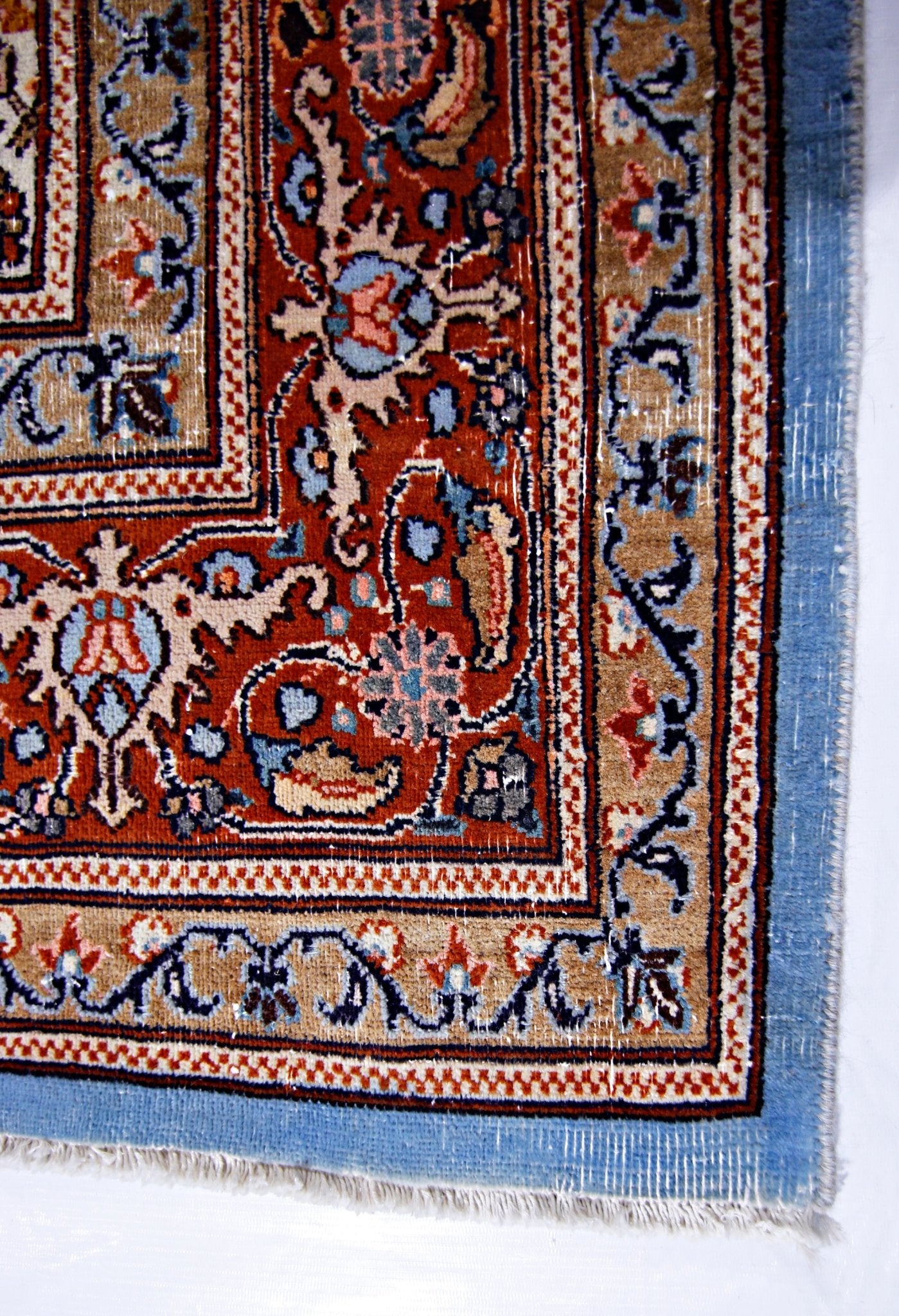 Handmade Vintage Persian Kerman Rug | 219 x 207 cm | 7'2" x 6'9" - Najaf Rugs & Textile