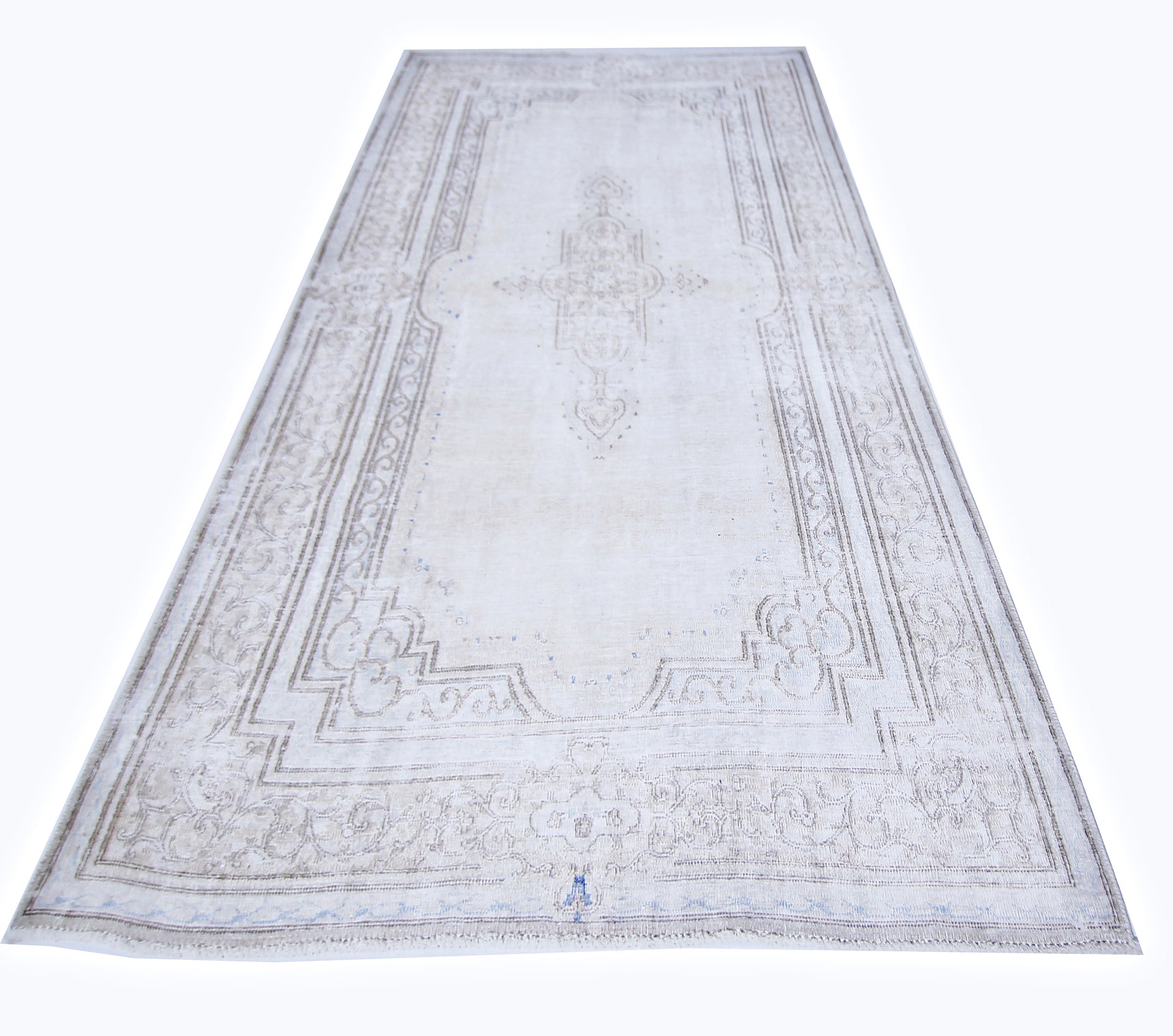 Handmade Vintage Persian Kerman Rug | 238 x 141 cm | 7'9" x 4'8" - Najaf Rugs & Textile