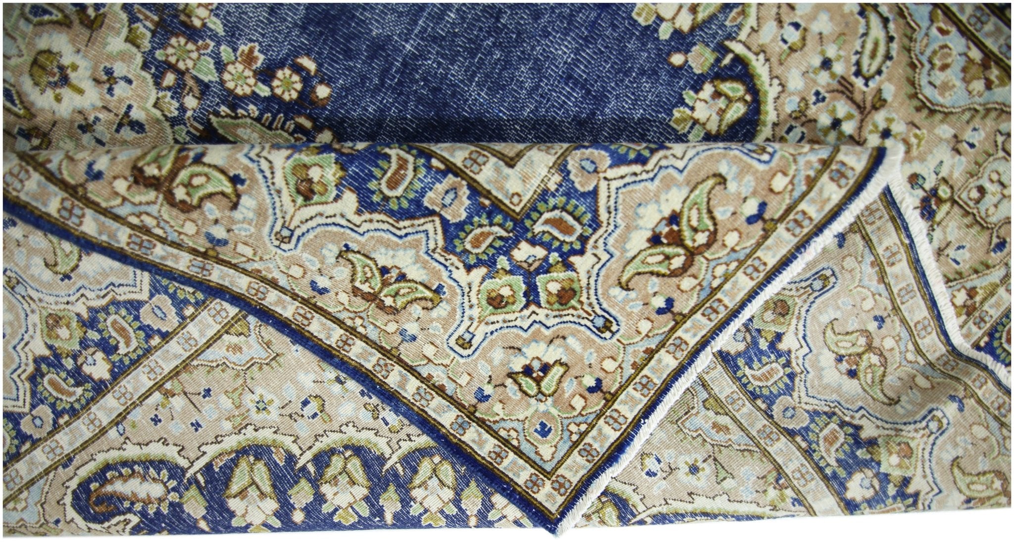 Handmade Vintage Persian Kerman Rug | 239 x 148 cm | 7'10" x 4'10" - Najaf Rugs & Textile