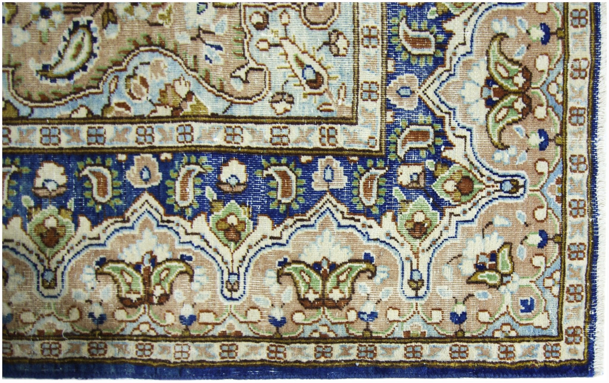 Handmade Vintage Persian Kerman Rug | 239 x 148 cm | 7'10" x 4'10" - Najaf Rugs & Textile
