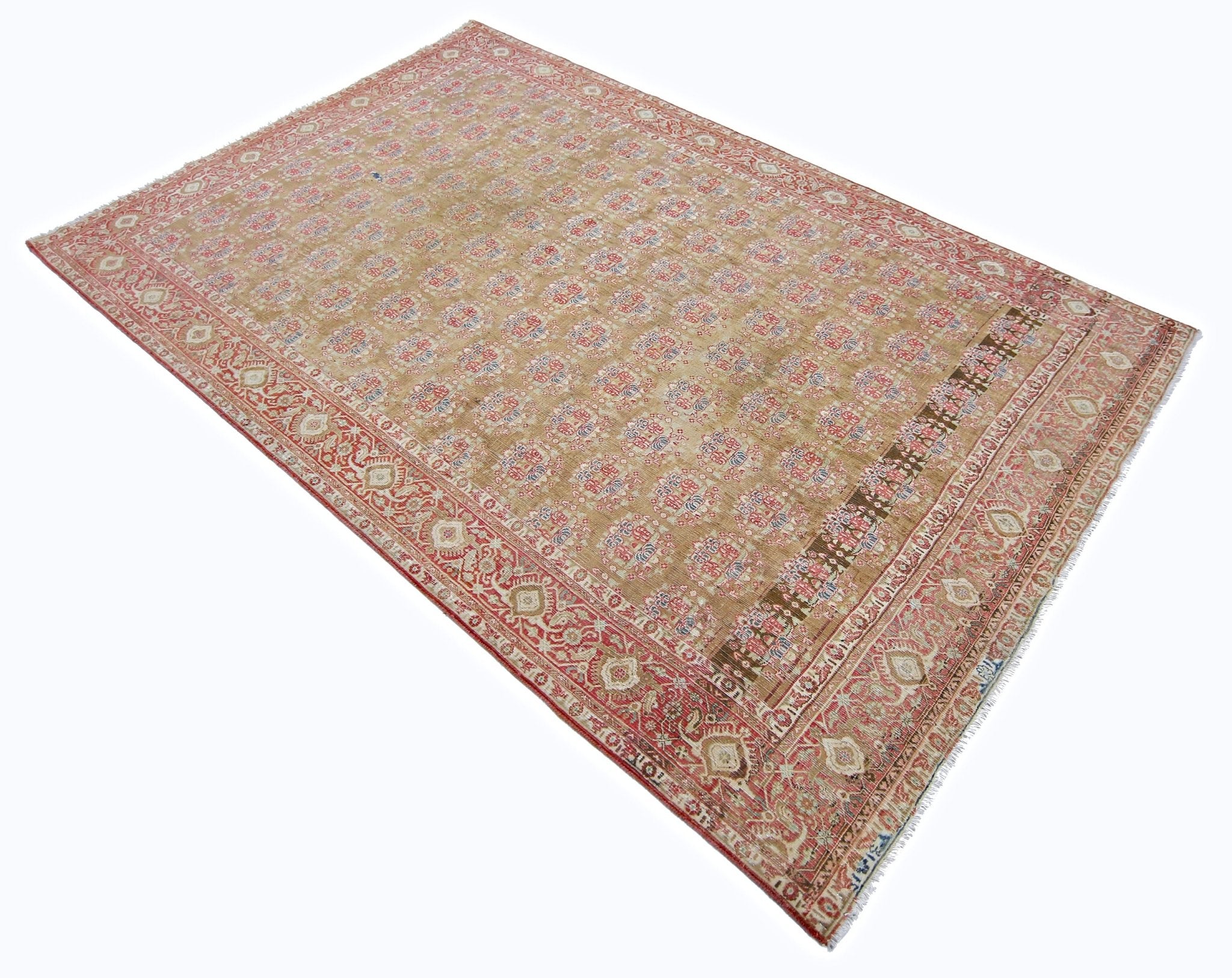 Handmade Vintage Persian Kerman Rug | 251 x 158 cm | 8'3" x 5'2" - Najaf Rugs & Textile