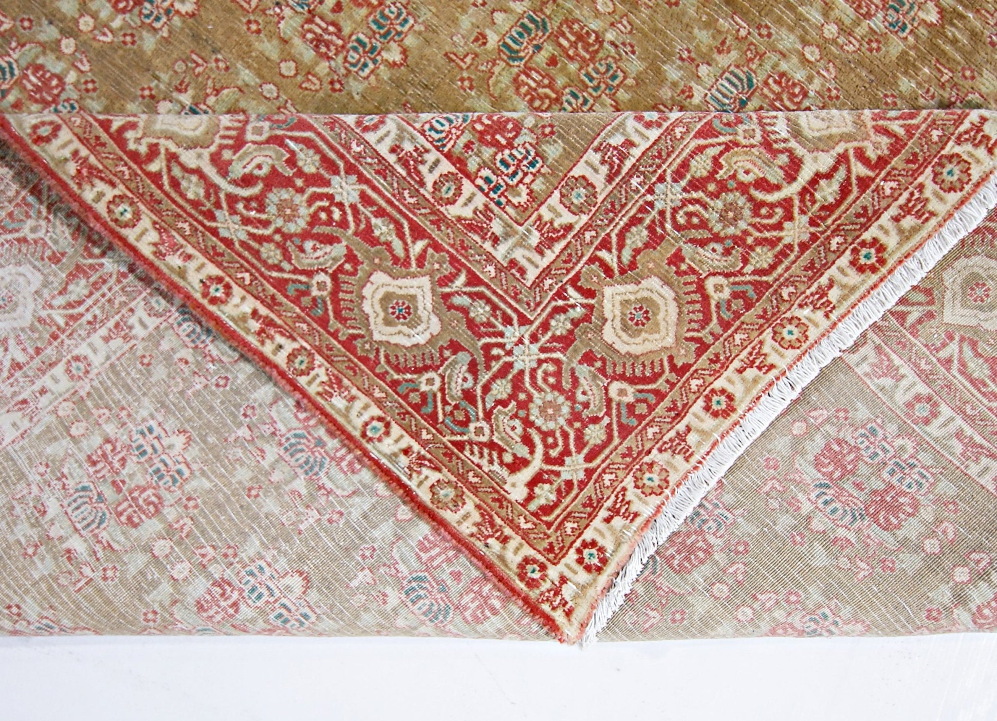 Handmade Vintage Persian Kerman Rug | 251 x 158 cm | 8'3" x 5'2" - Najaf Rugs & Textile