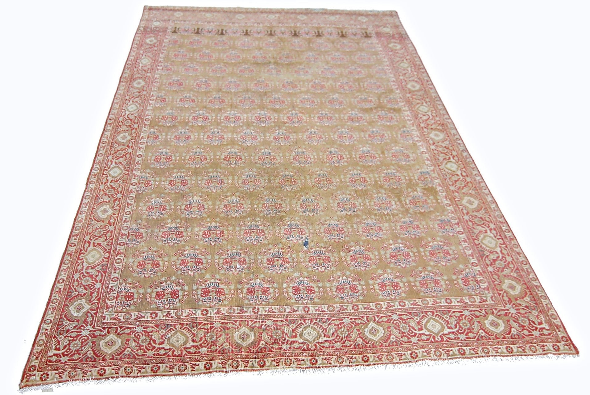 Handmade Vintage Persian Kerman Rug | 251 x 158 cm | 8'3" x 5'2" - Najaf Rugs & Textile