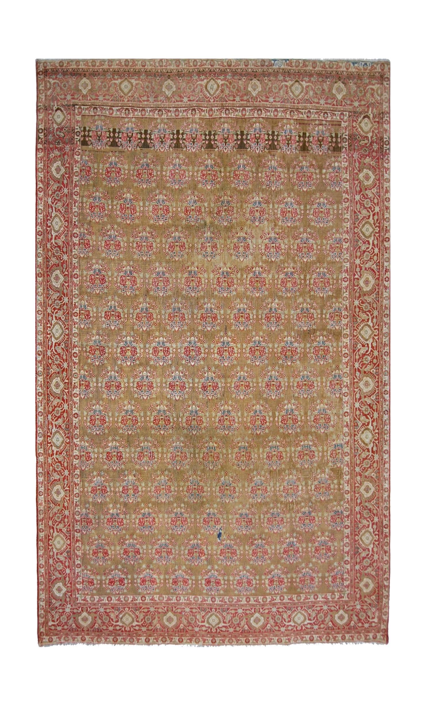 Handmade Vintage Persian Kerman Rug | 251 x 158 cm | 8'3" x 5'2" - Najaf Rugs & Textile