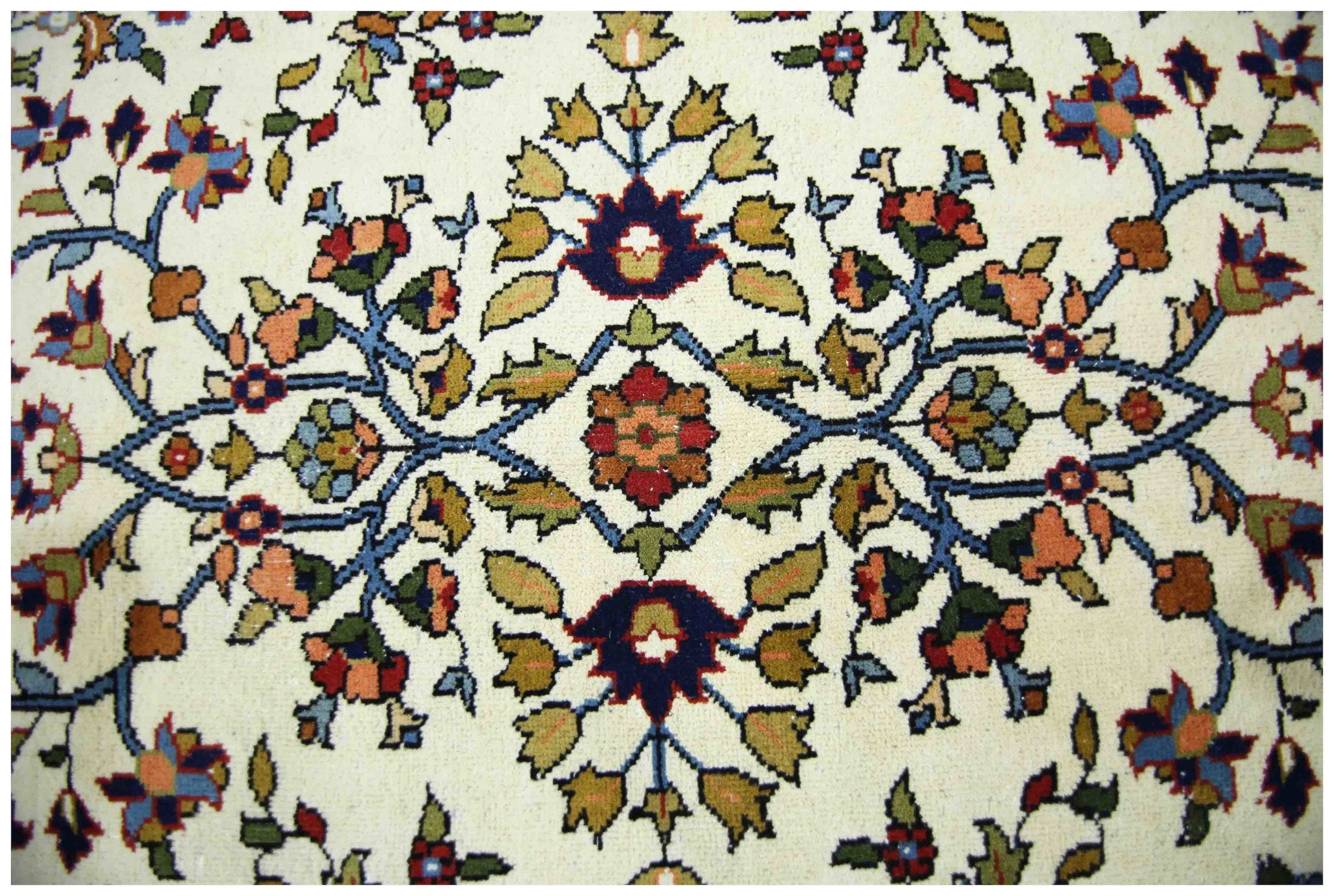 Handmade Vintage Persian Kerman Rug | 251 x 200 cm | 8'3" x 6'7" - Najaf Rugs & Textile
