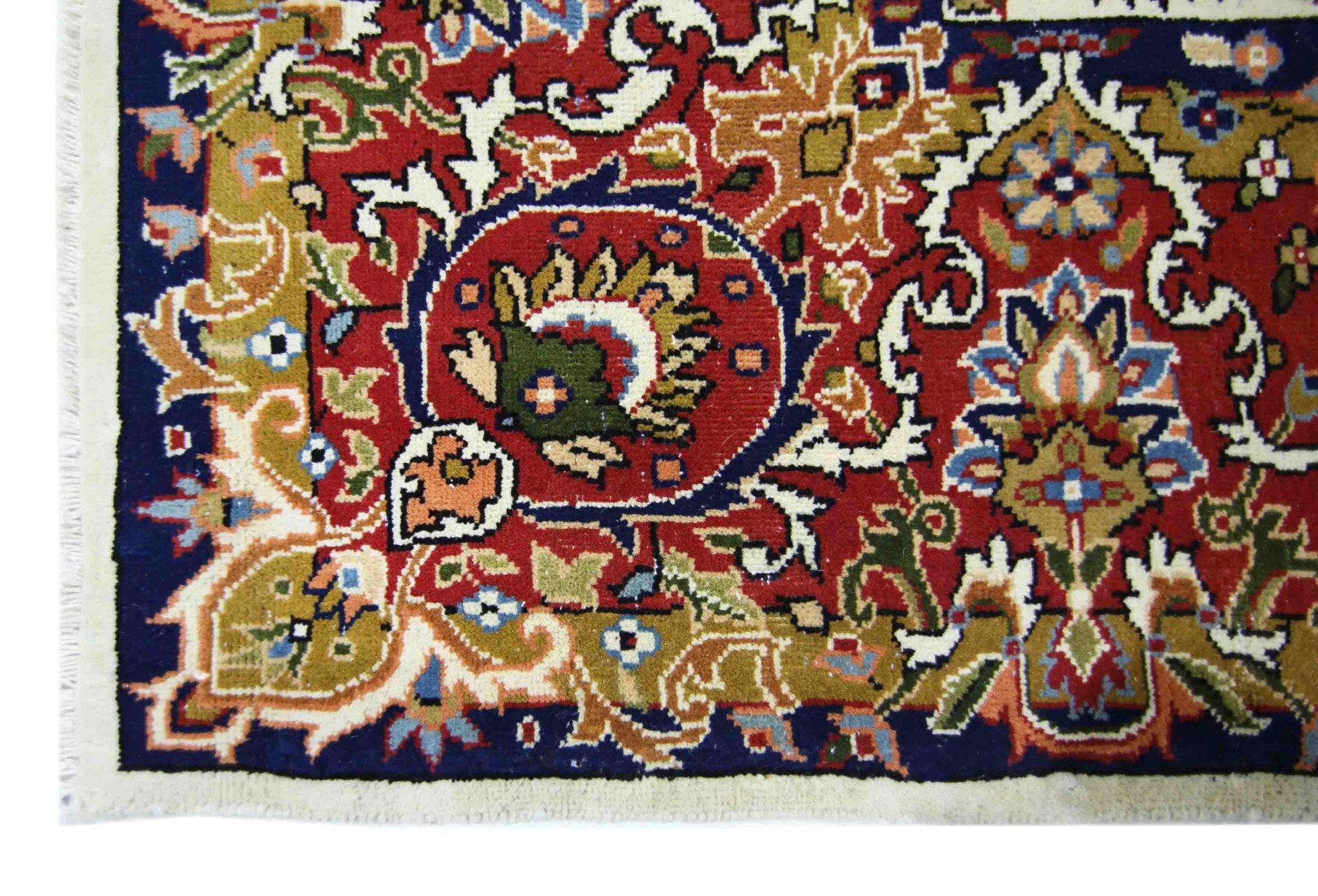 Handmade Vintage Persian Kerman Rug | 251 x 200 cm | 8'3" x 6'7" - Najaf Rugs & Textile