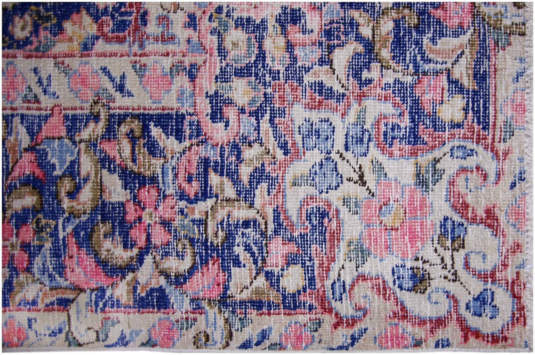 Handmade Vintage Persian Kerman Rug | 262 x 196 cm | 8'7" x 6'5" - Najaf Rugs & Textile