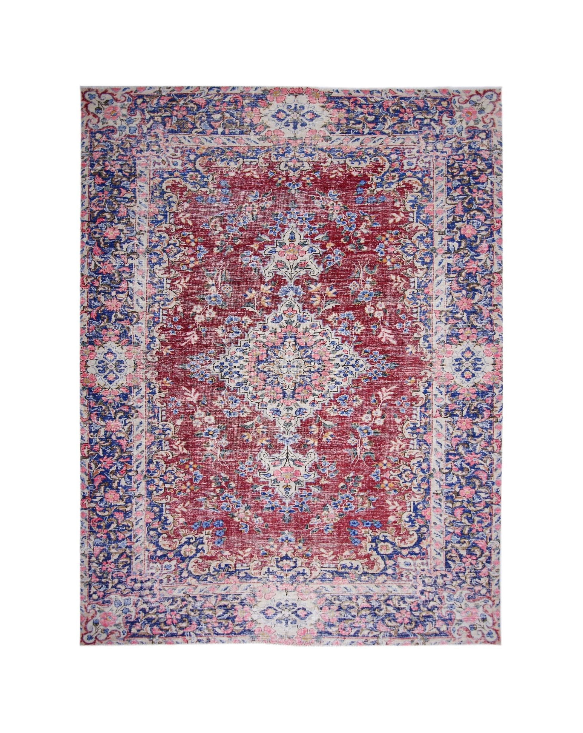 Handmade Vintage Persian Kerman Rug | 262 x 196 cm | 8'7" x 6'5" - Najaf Rugs & Textile