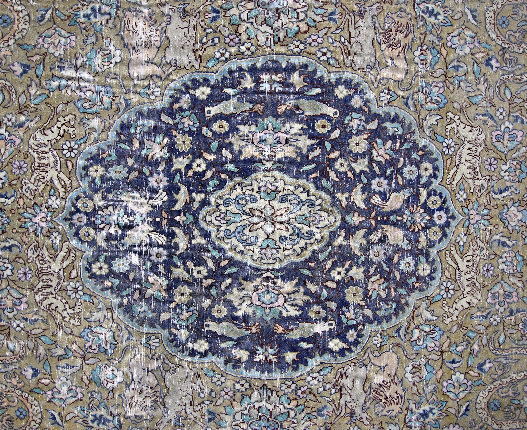 Handmade Vintage Persian Kerman Rug | 265 x 151 cm | 8'8 x 4'11" - Najaf Rugs & Textile