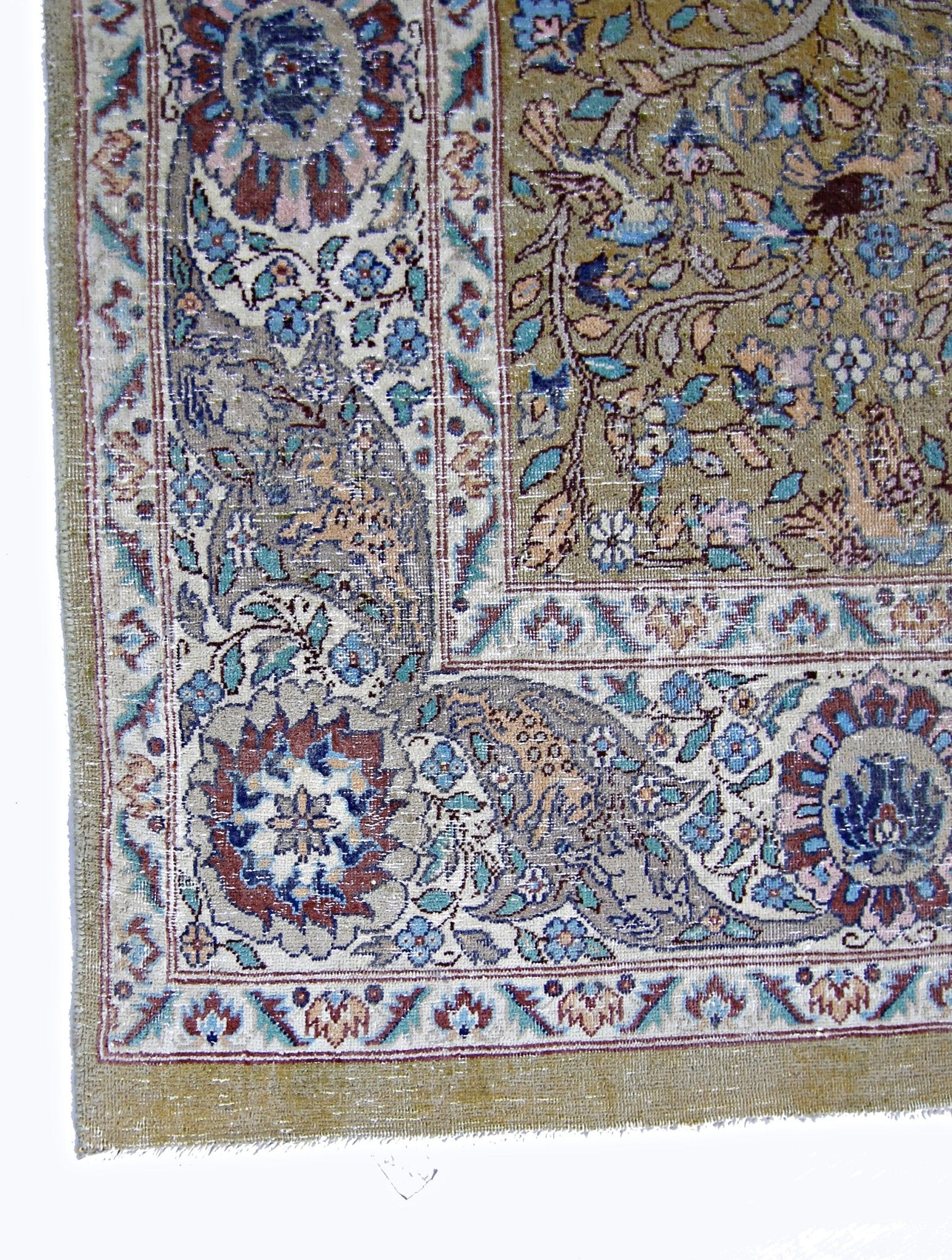 Handmade Vintage Persian Kerman Rug | 265 x 151 cm | 8'8 x 4'11" - Najaf Rugs & Textile