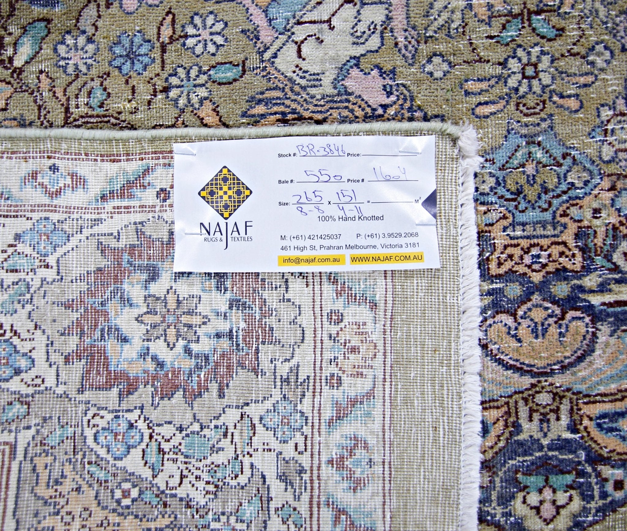 Handmade Vintage Persian Kerman Rug | 265 x 151 cm | 8'8 x 4'11" - Najaf Rugs & Textile