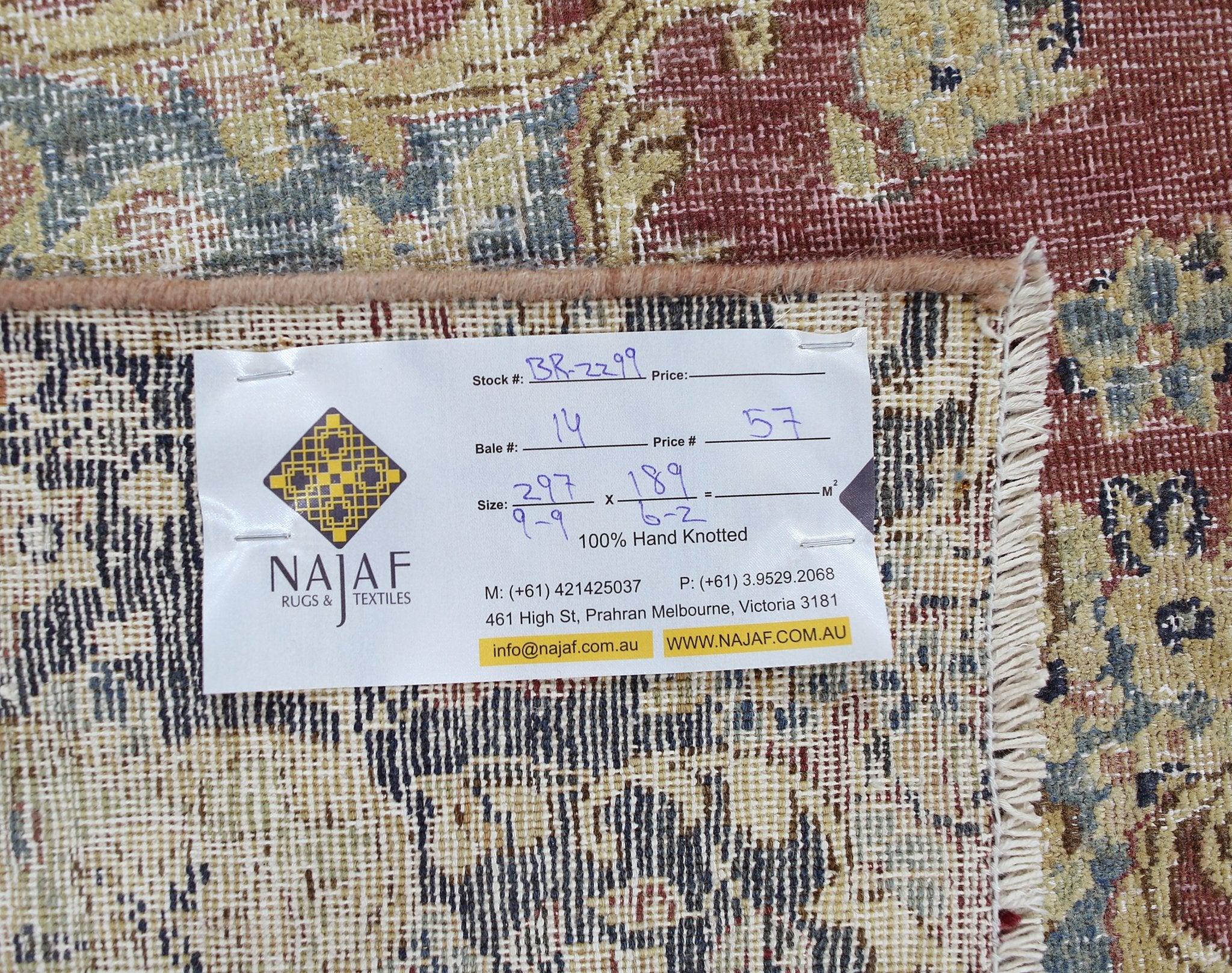 Handmade Vintage Persian Kerman Rug | 297 x 189 cm | 9'9" x 6'2" - Najaf Rugs & Textile