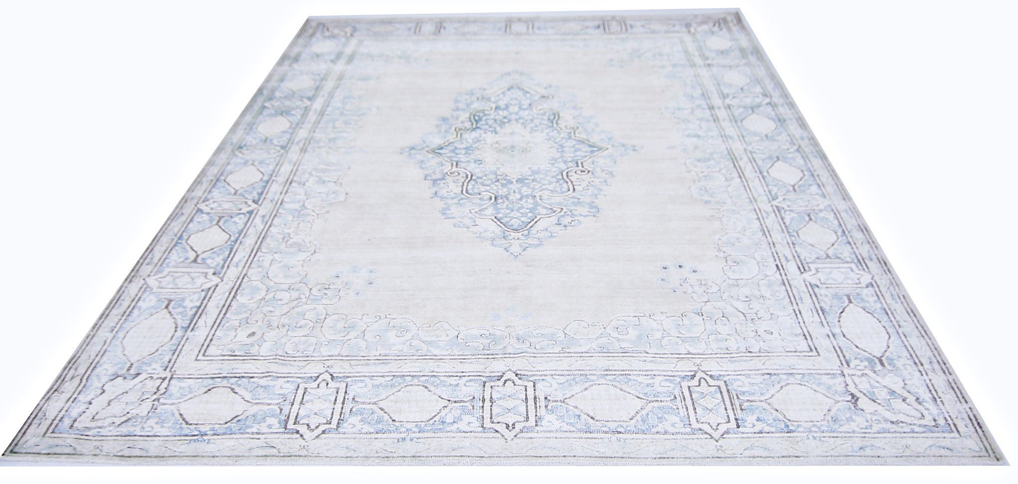 Handmade Vintage Persian Kerman Rug | 298 x 224 cm | 9'9" x 7'4" - Najaf Rugs & Textile