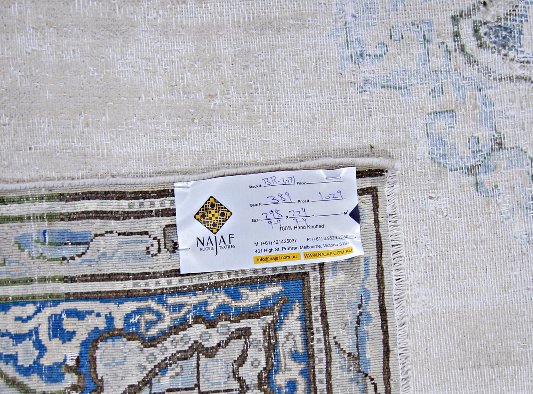 Handmade Vintage Persian Kerman Rug | 298 x 224 cm | 9'9" x 7'4" - Najaf Rugs & Textile