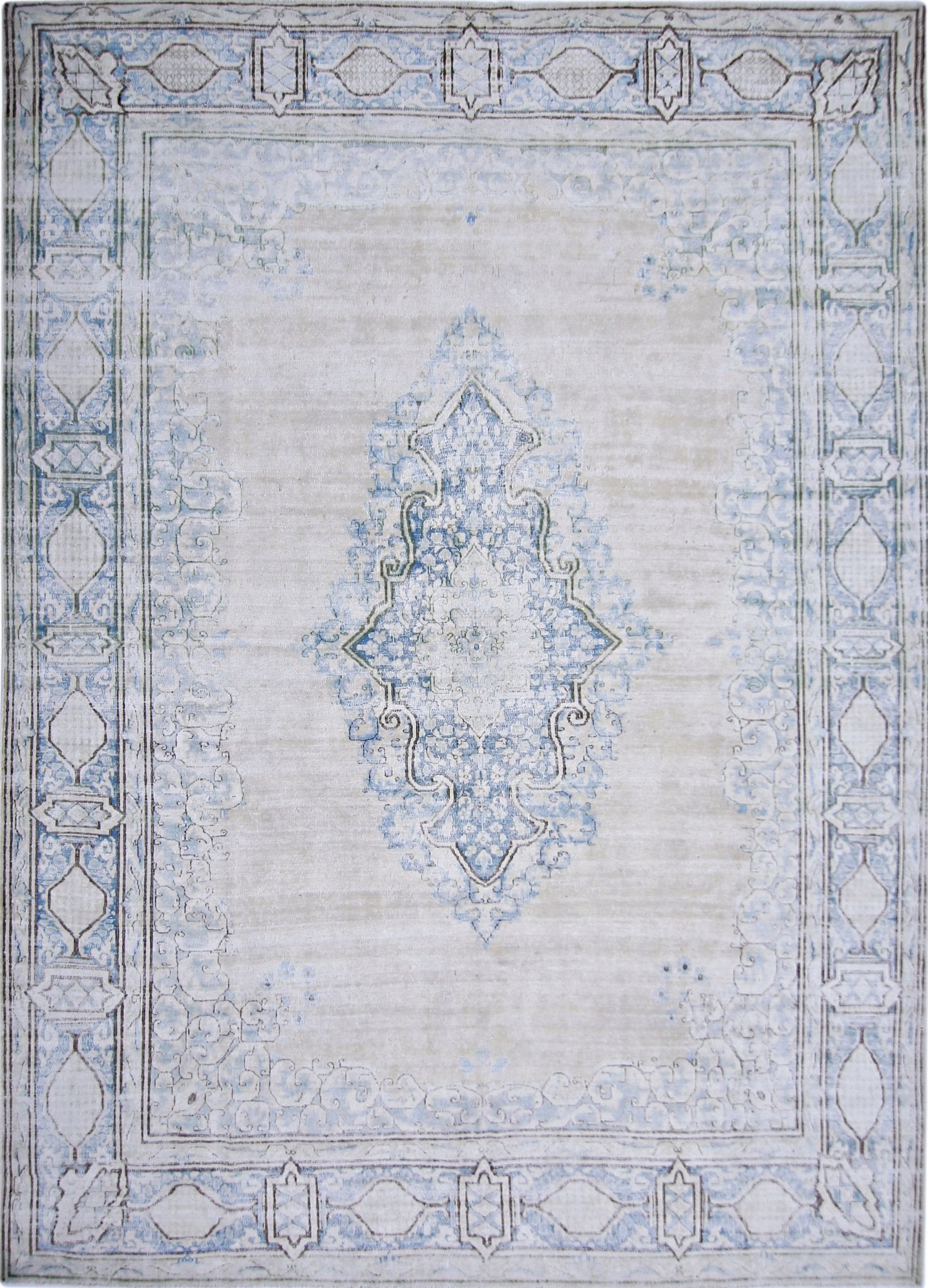 Handmade Vintage Persian Kerman Rug | 298 x 224 cm | 9'9" x 7'4" - Najaf Rugs & Textile