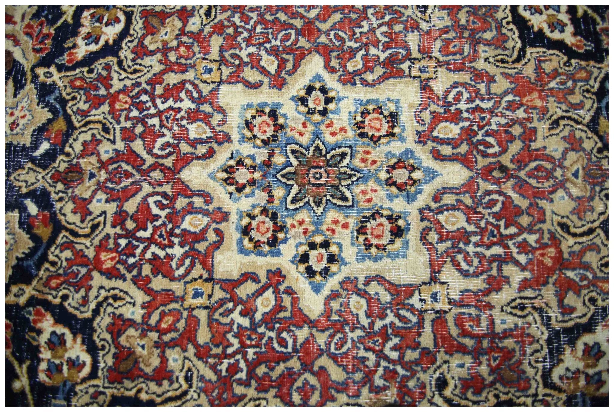 Handmade Vintage Persian Kerman Rug | 300 x 203 cm | 9'10" x 6'8" - Najaf Rugs & Textile