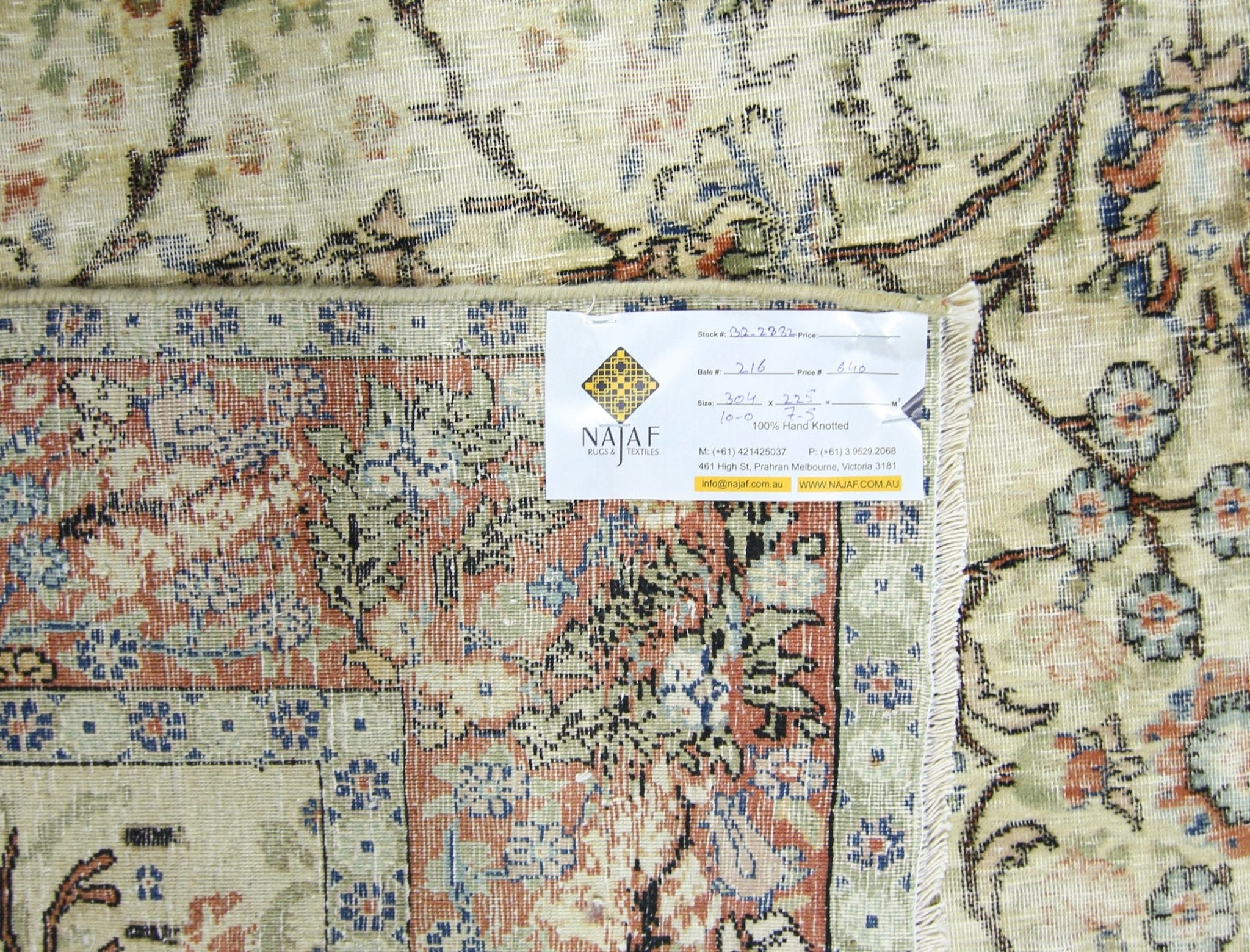 Handmade Vintage Persian Kerman Rug | 304 x 225 cm | 10' x 7'5" - Najaf Rugs & Textile