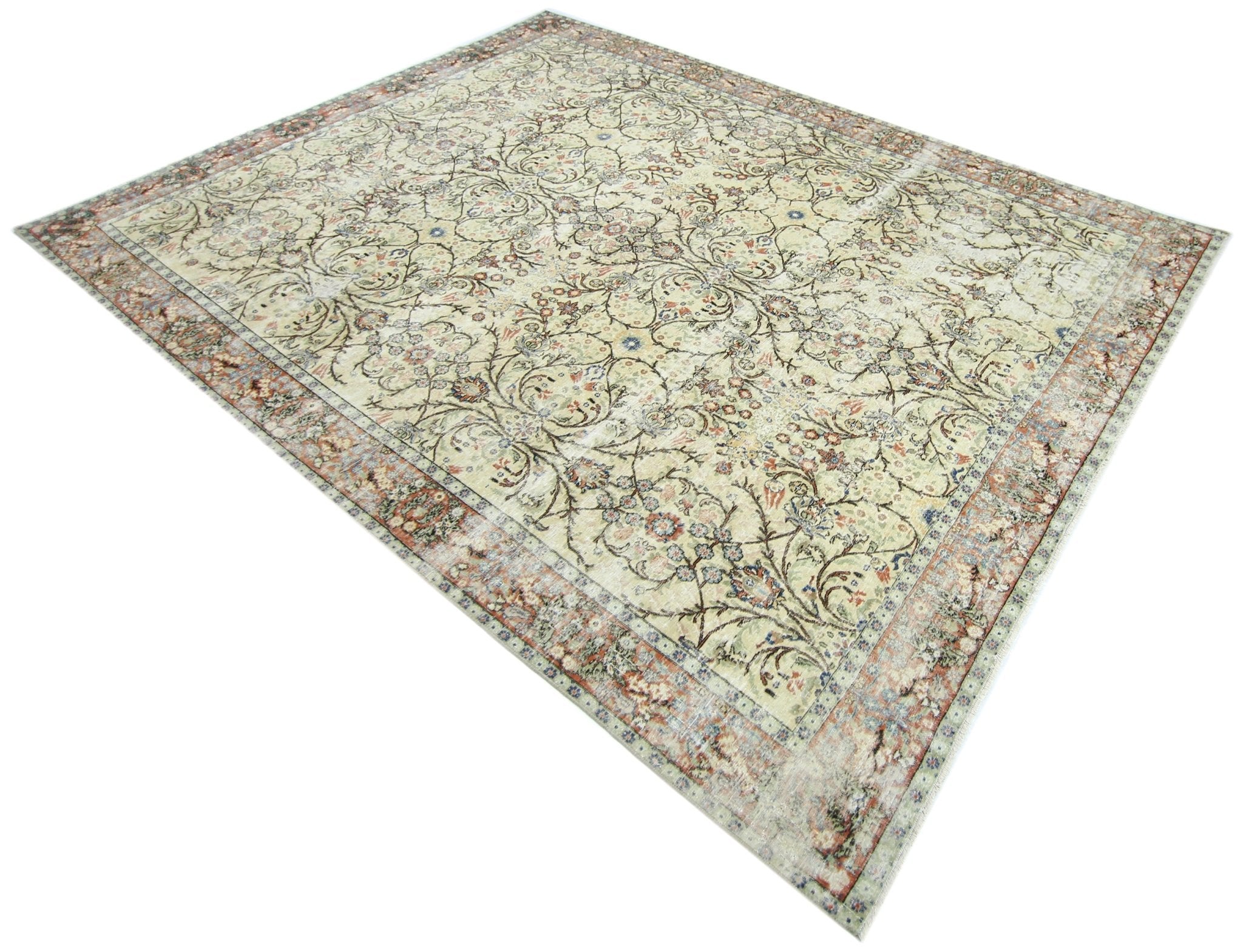 Handmade Vintage Persian Kerman Rug | 304 x 225 cm | 10' x 7'5" - Najaf Rugs & Textile