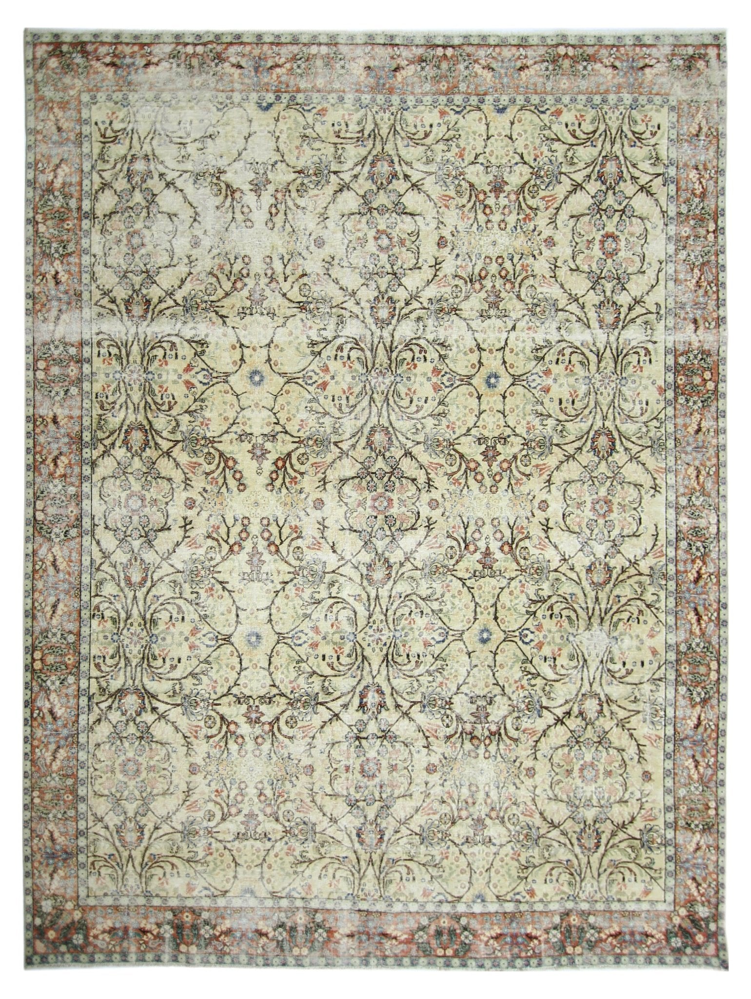 Handmade Vintage Persian Kerman Rug | 304 x 225 cm | 10' x 7'5" - Najaf Rugs & Textile
