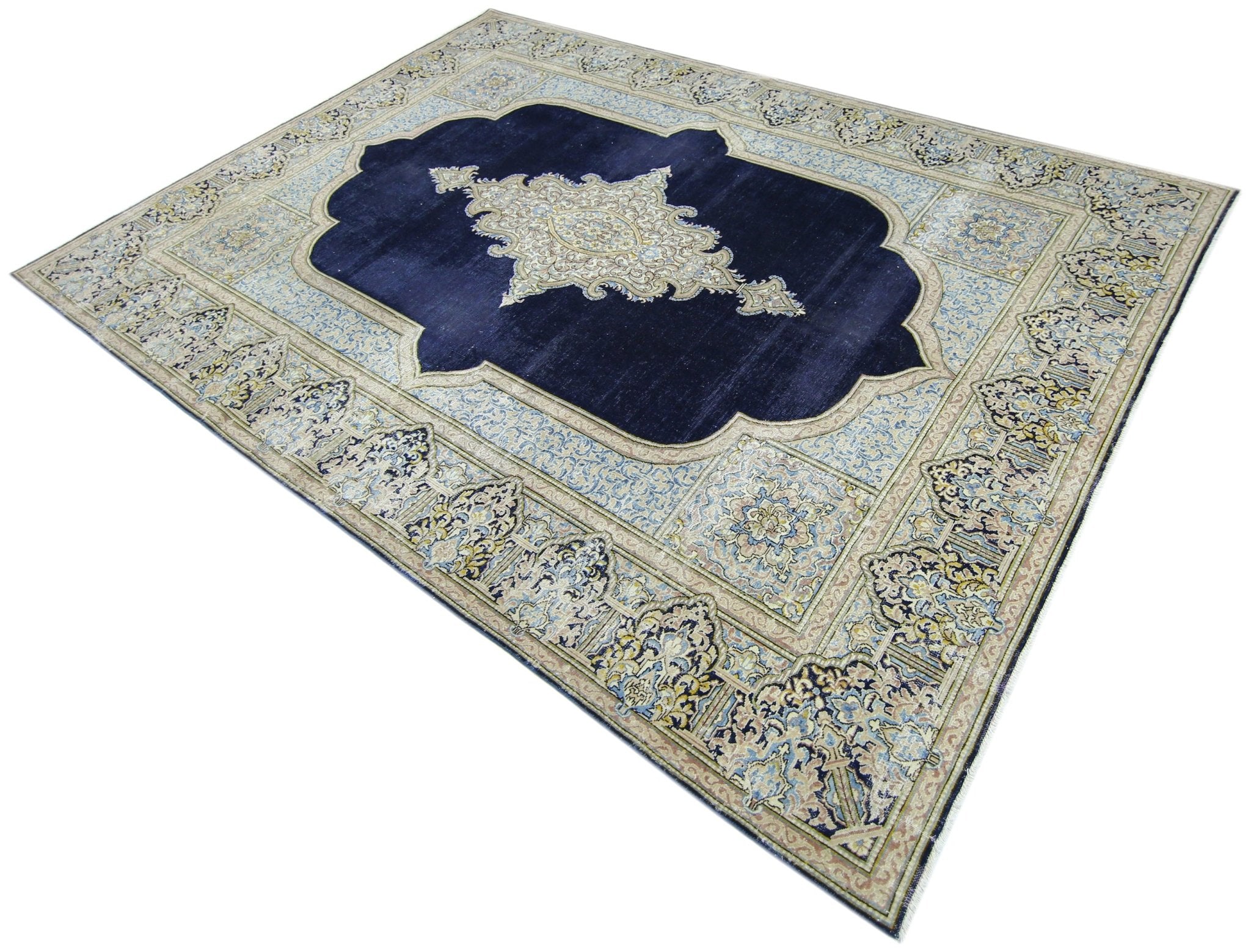 Handmade Vintage Persian Kerman Rug | 305 x 212 cm | 10' x 6'11" - Najaf Rugs & Textile