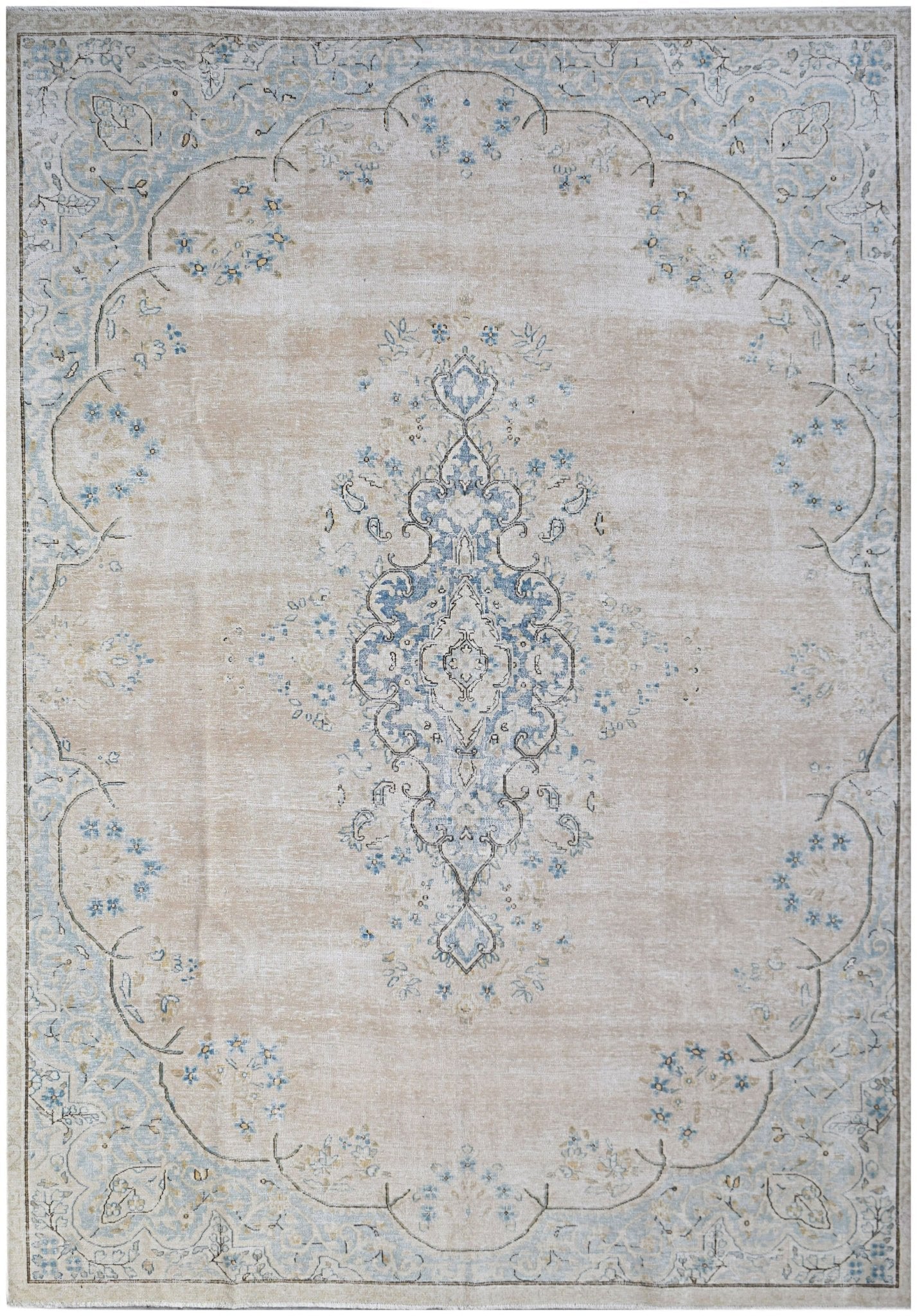 Handmade Vintage Persian Kerman Rug | 305 x 215 cm | 10' x 7'1" - Najaf Rugs & Textile