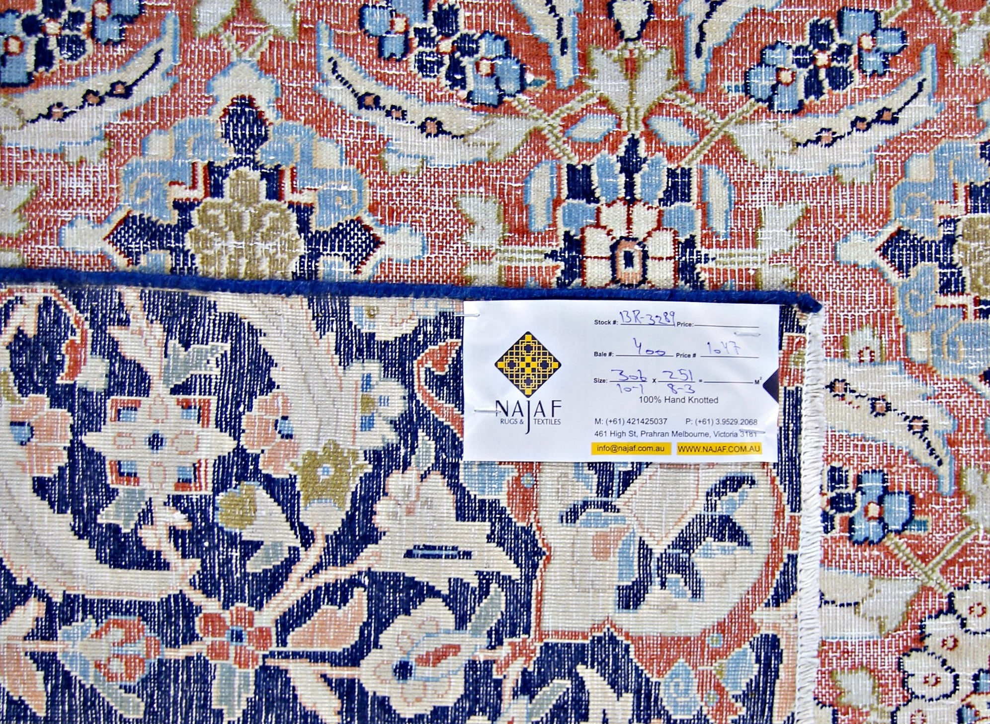 Handmade Vintage Persian Kerman Rug | 306 x 251 cm | 10'1" x 8'3" - Najaf Rugs & Textile