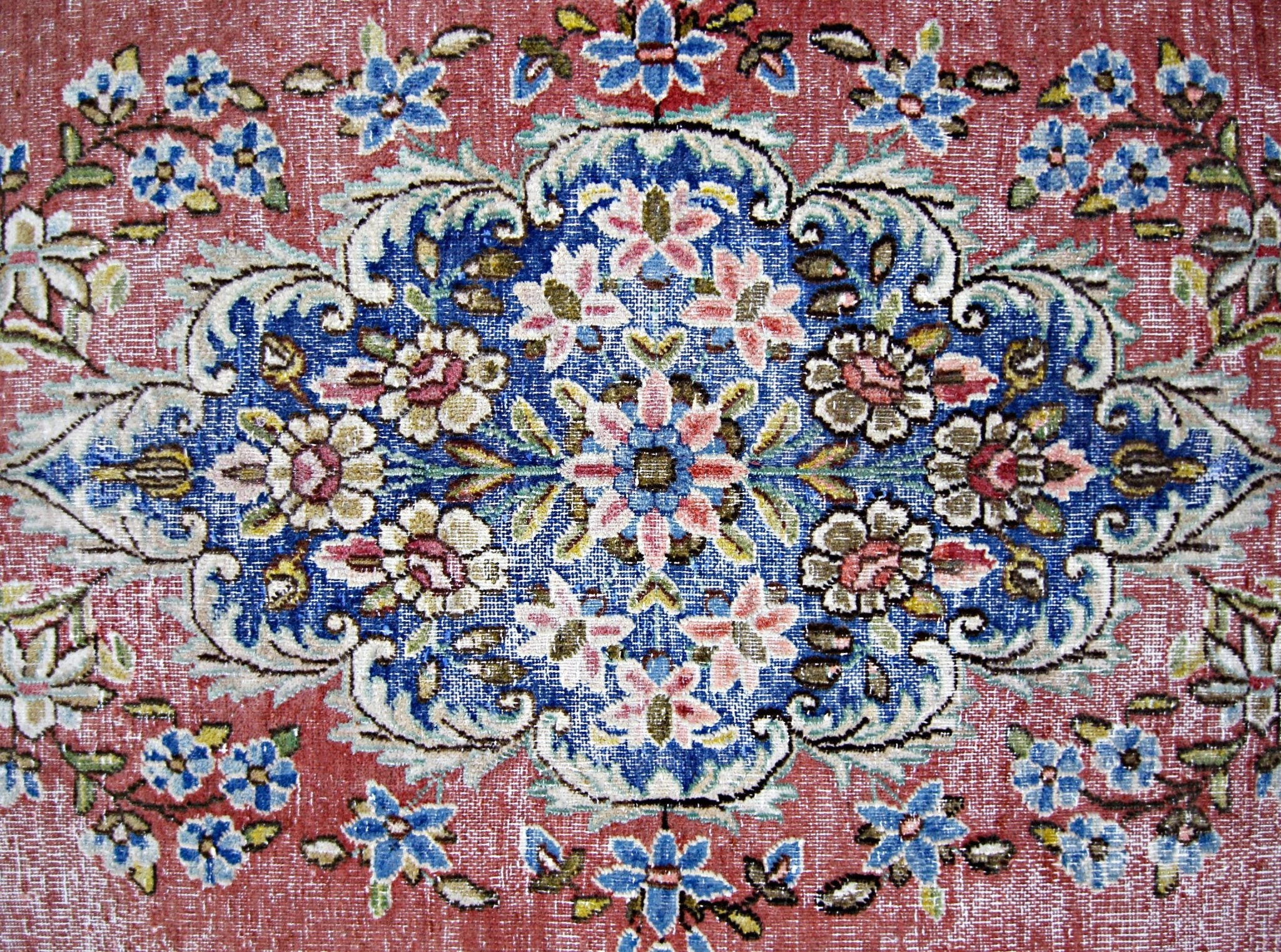 Handmade Vintage Persian Kerman Rug | 307 x 207 cm | 10'1" x 6'9" - Najaf Rugs & Textile