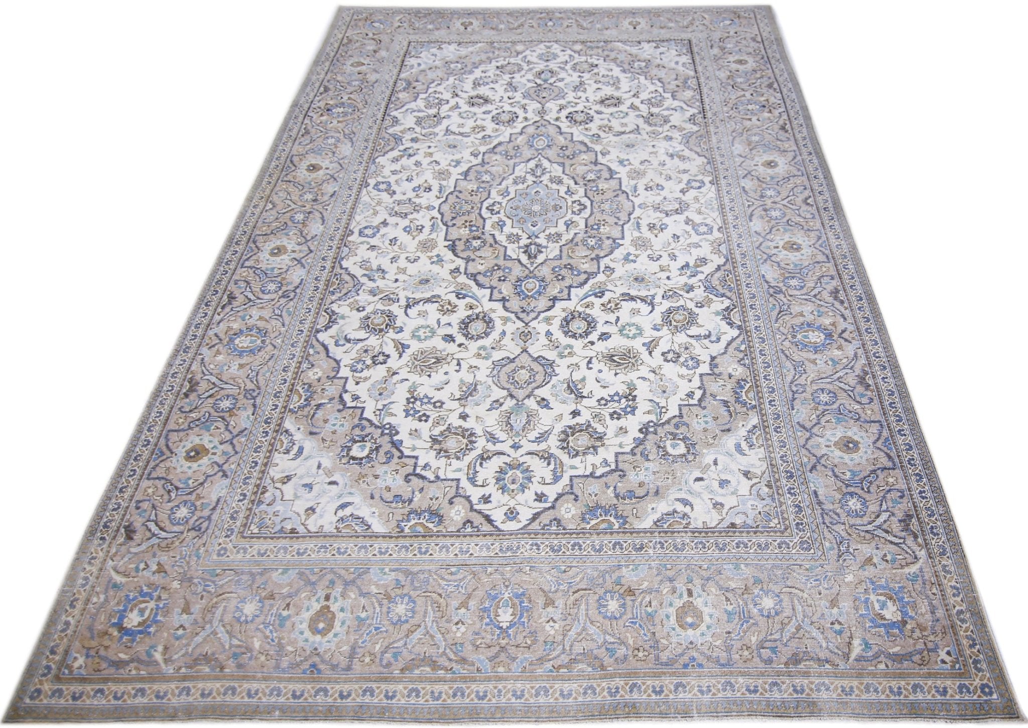 Handmade Vintage Persian Kerman Rug | 314 x 201 cm | 10'4" x 6'7" - Najaf Rugs & Textile