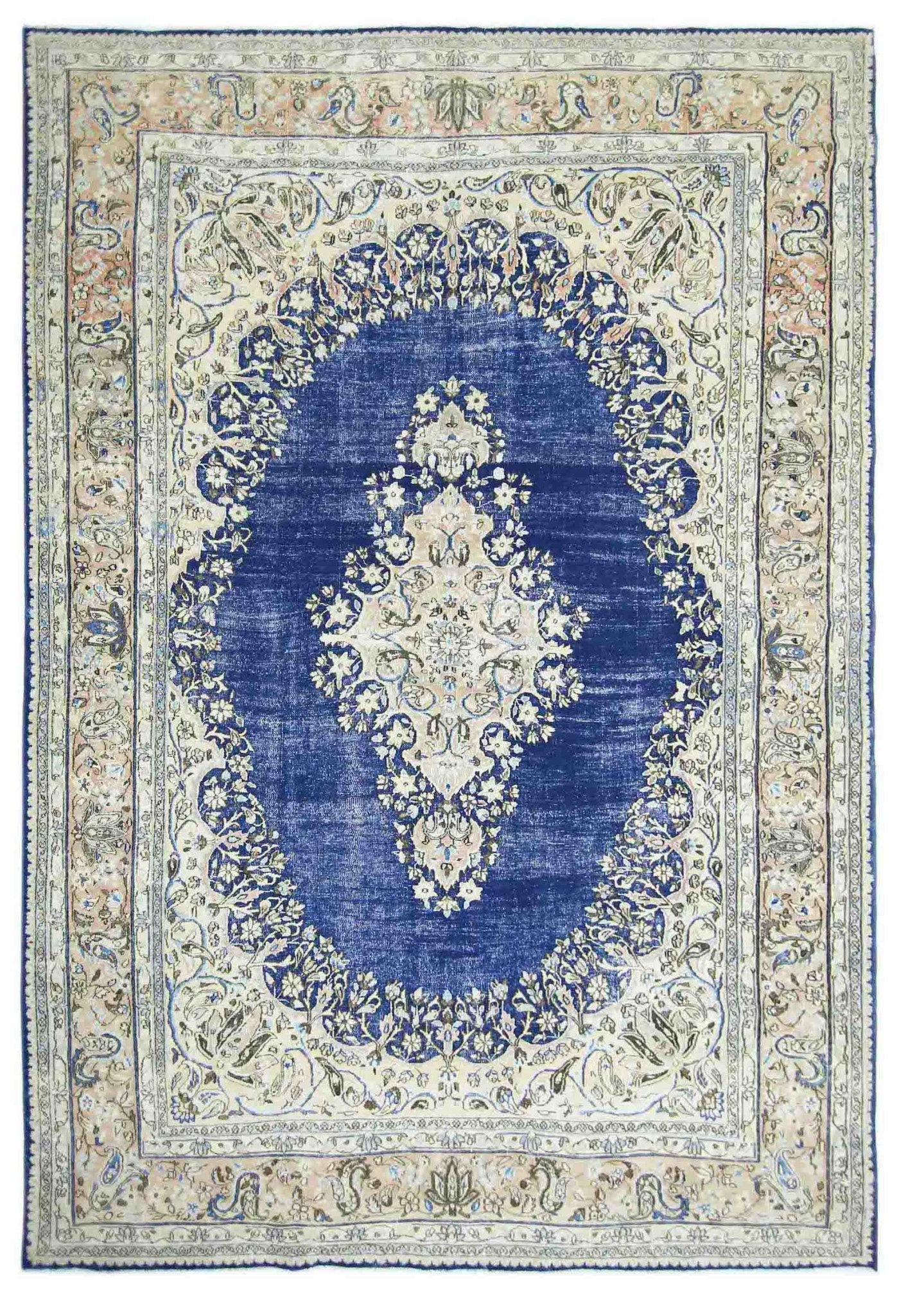 Handmade Vintage Persian Kerman Rug | 315 x 201 cm | 10'4" x 6'7" - Najaf Rugs & Textile