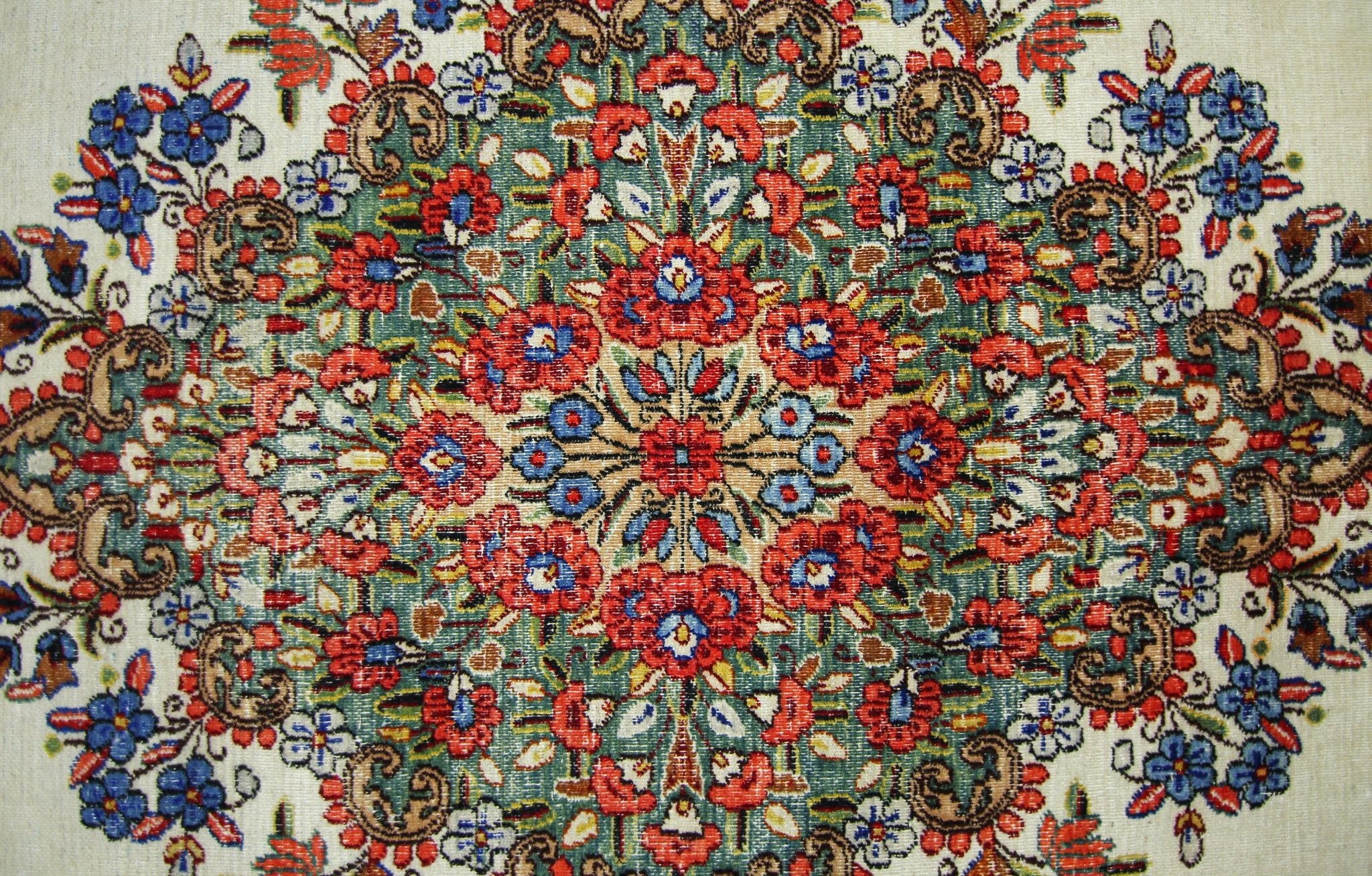 Handmade Vintage Persian Kerman Rug | 321 x 215 cm | 10'6" x 7' - Najaf Rugs & Textile