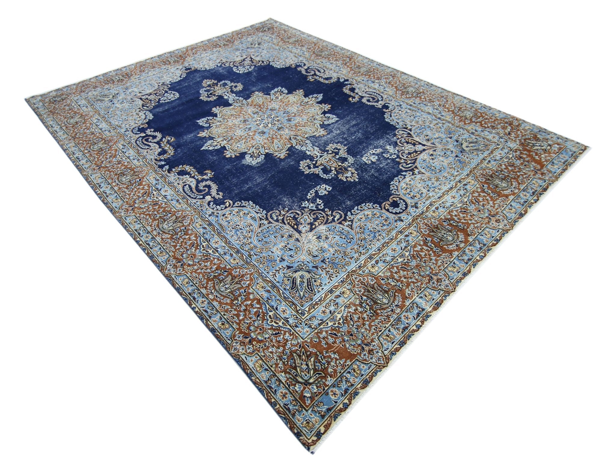 Handmade Vintage Persian Kerman Rug | 325 x 242 cm | 10'8" x 7'11" - Najaf Rugs & Textile