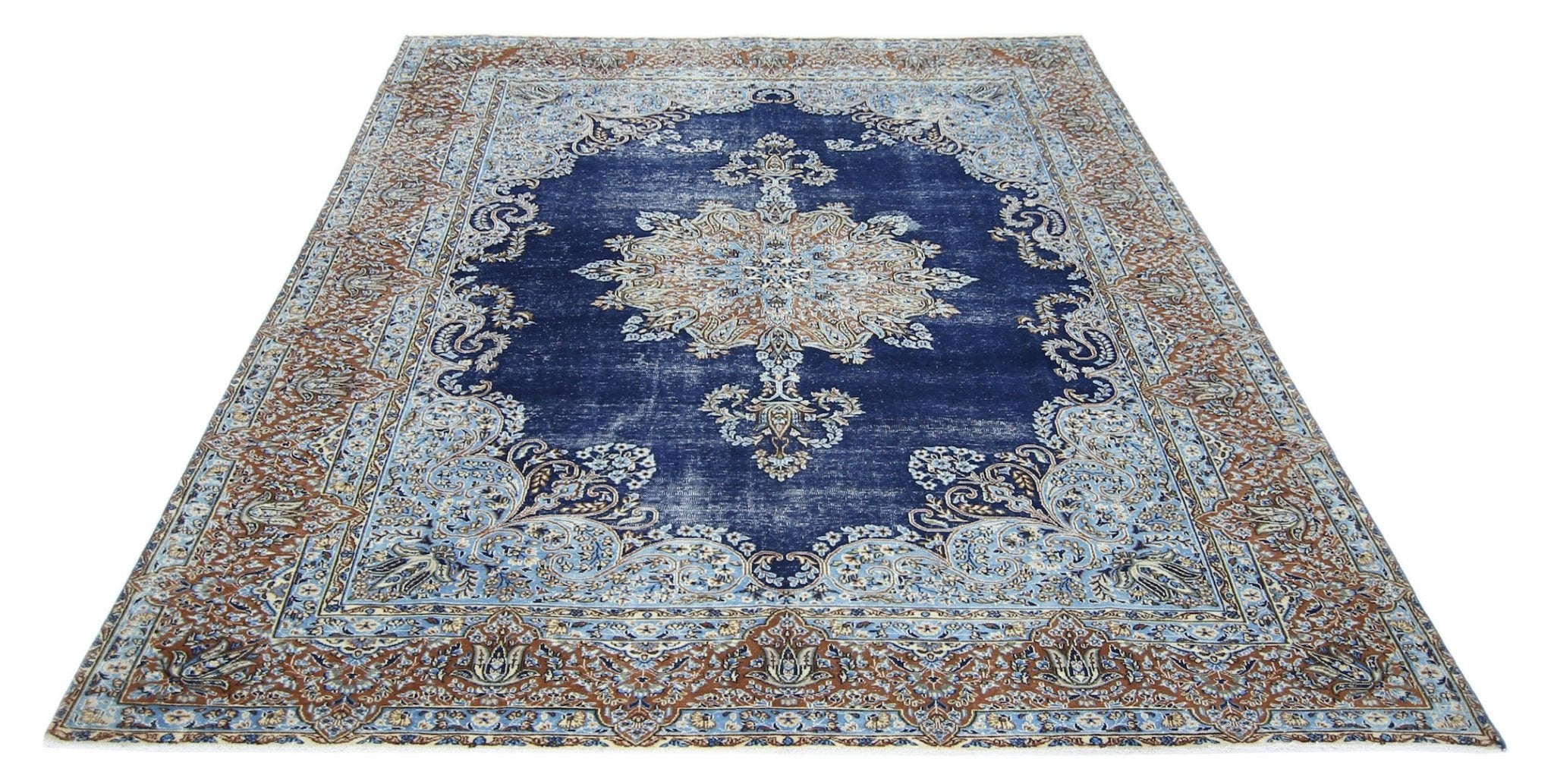 Handmade Vintage Persian Kerman Rug | 325 x 242 cm | 10'8" x 7'11" - Najaf Rugs & Textile