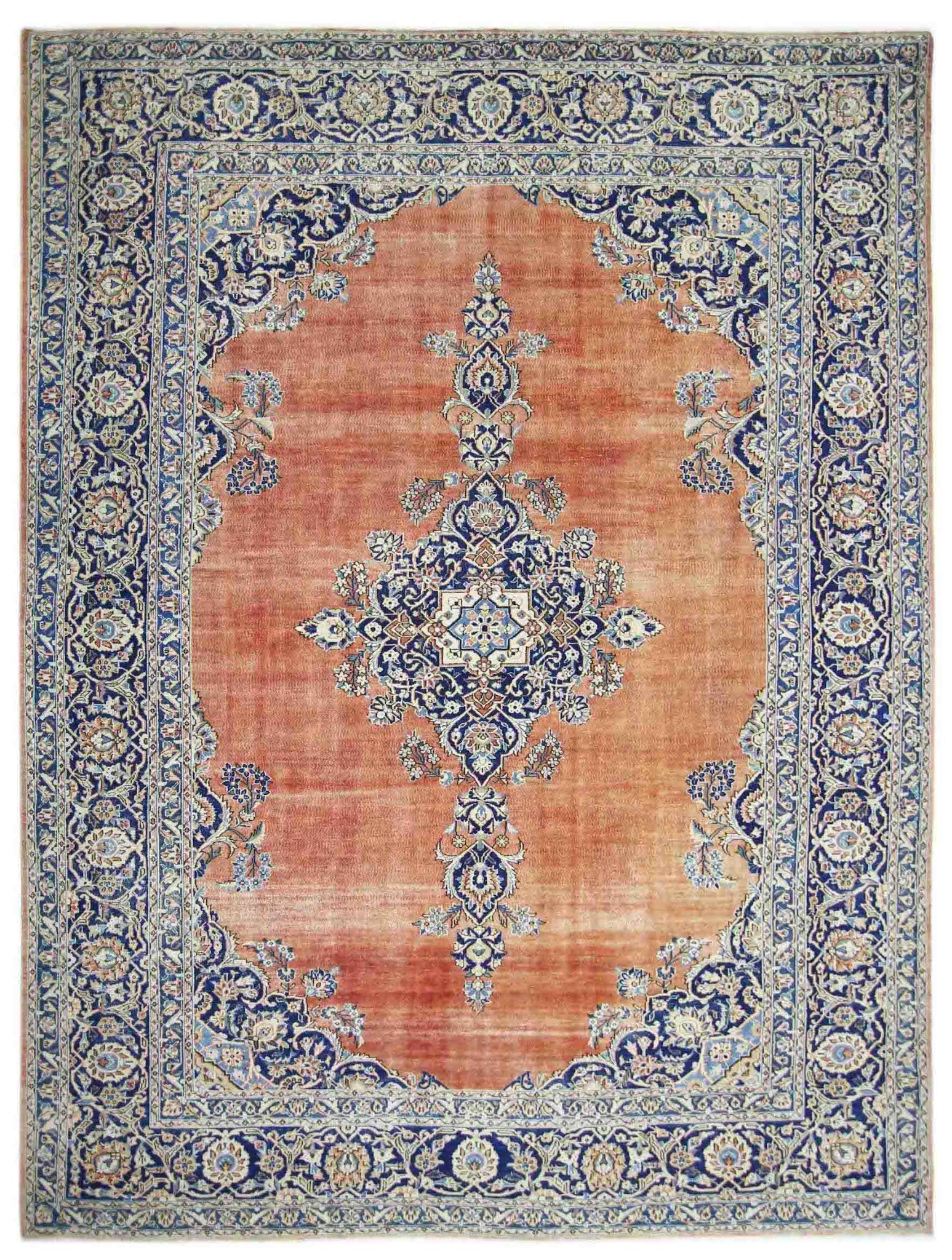 Handmade Vintage Persian Kerman Rug | 329 x 239 cm | 10'9" x 7'10" - Najaf Rugs & Textile