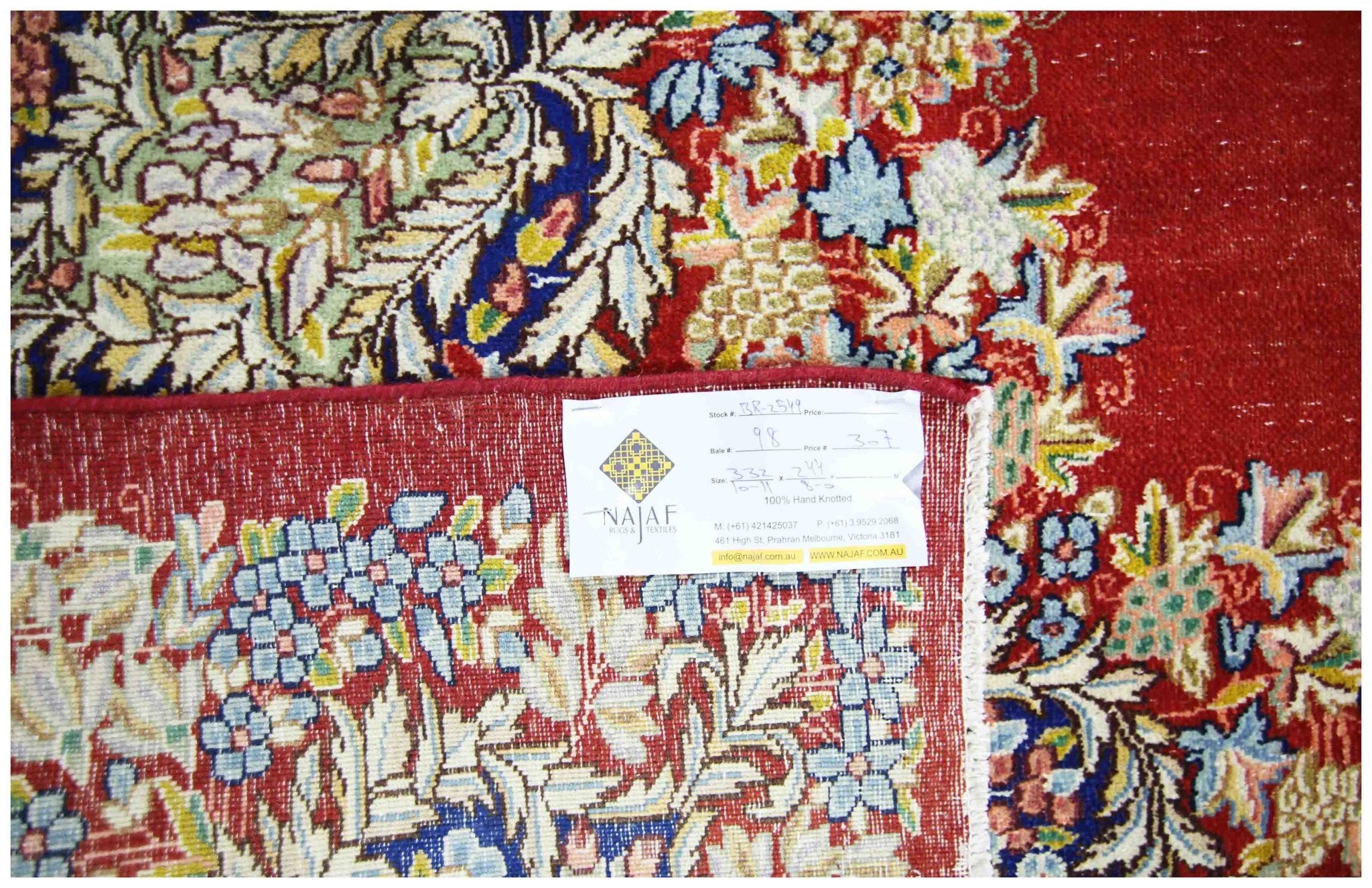 Handmade Vintage Persian Kerman Rug | 332 x 244 cm | 10'11" x 8' - Najaf Rugs & Textile