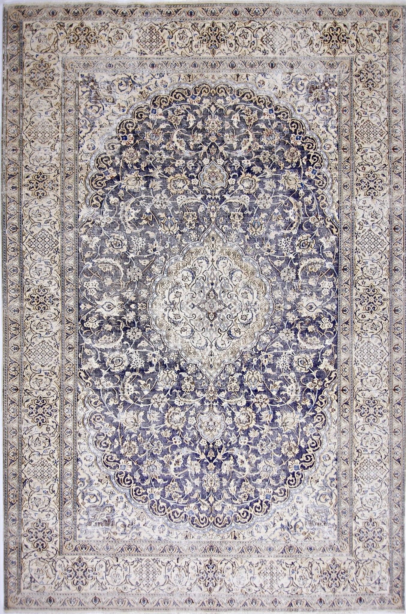 Handmade Vintage Persian Kerman Rug | 334 x 242 cm | 11' x 7'11" - Najaf Rugs & Textile