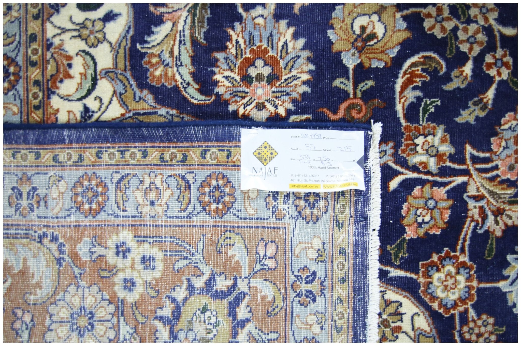 Handmade Vintage Persian Kerman Rug | 334 x 250 cm | 10'11" x 8'3" - Najaf Rugs & Textile