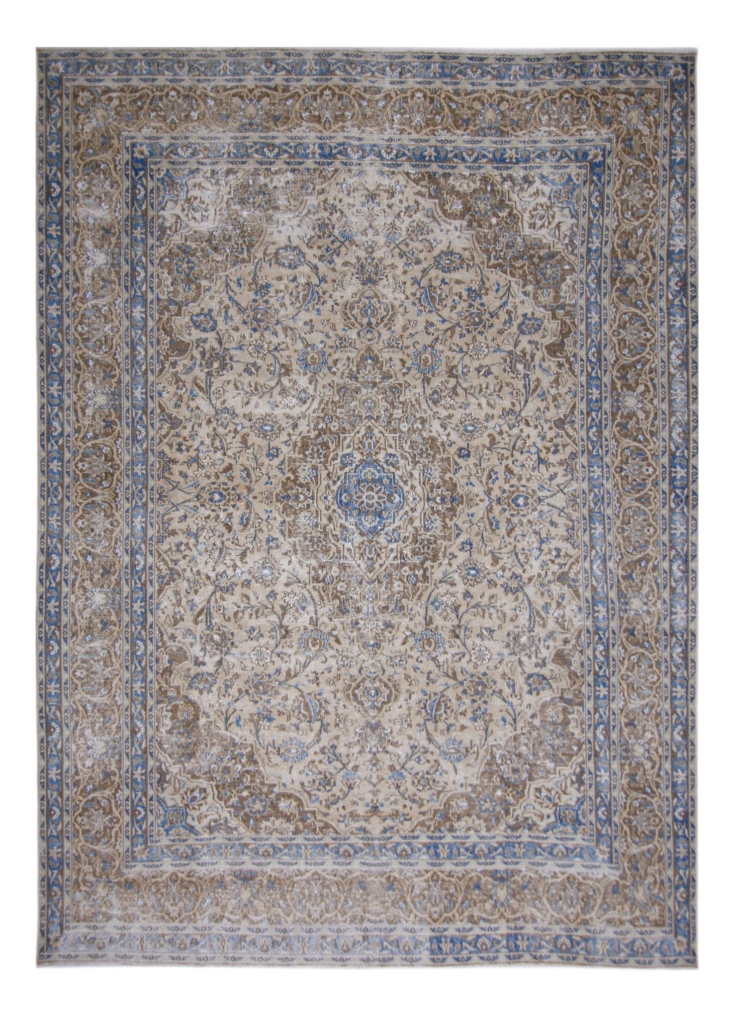 Handmade Vintage Persian Kerman Rug | 338 x 240 cm | 11'1" x 7'10" - Najaf Rugs & Textile