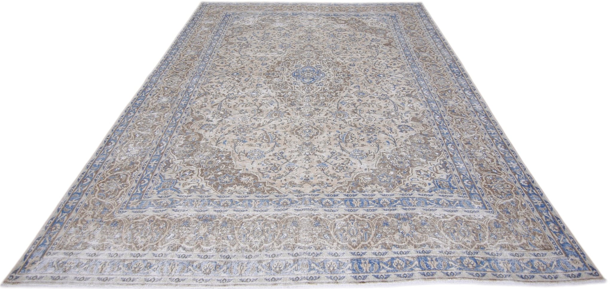 Handmade Vintage Persian Kerman Rug | 338 x 240 cm | 11'1" x 7'10" - Najaf Rugs & Textile