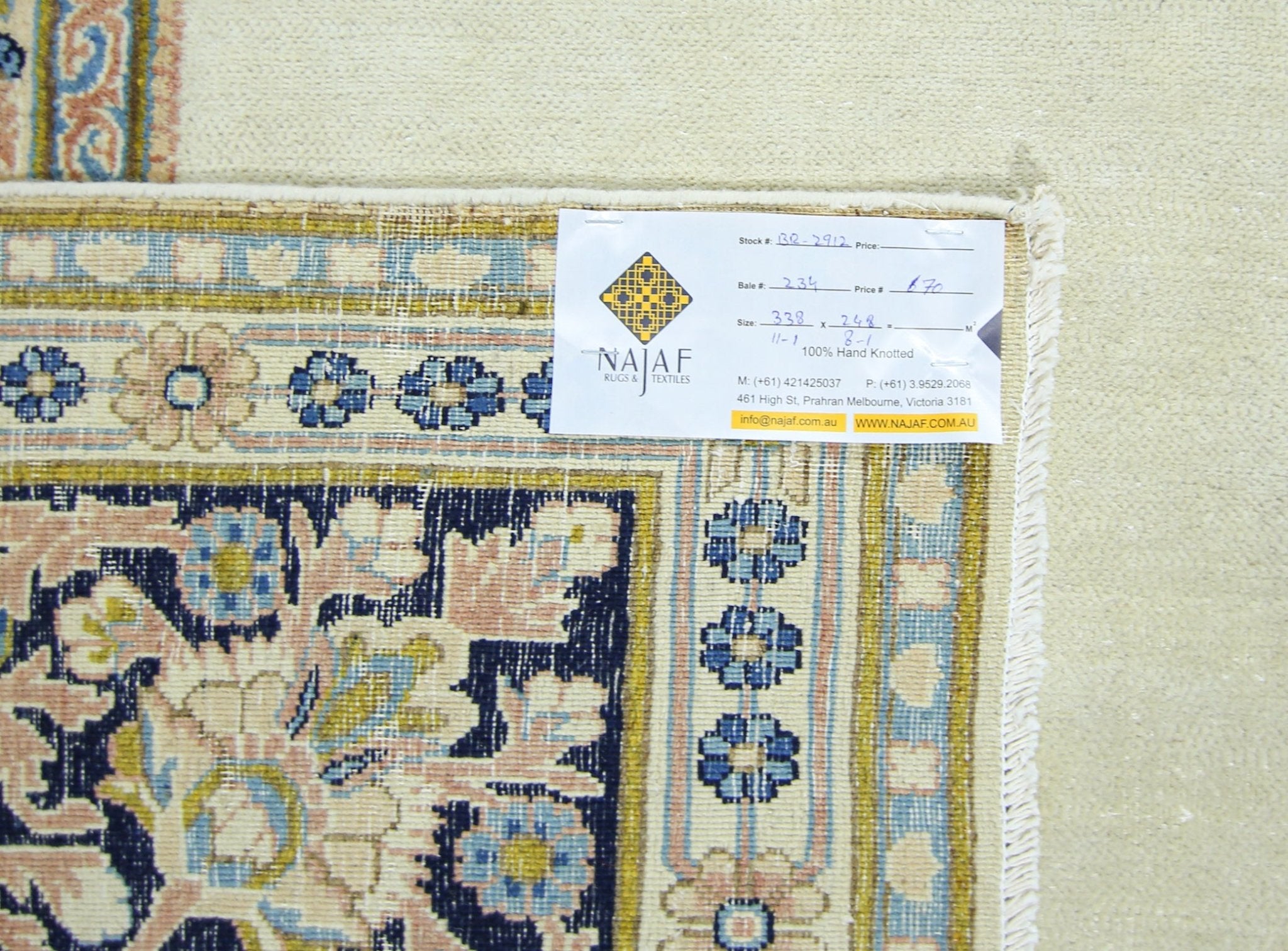 Handmade Vintage Persian Kerman Rug | 338 x 248 cm | 11'1" x 8'1" - Najaf Rugs & Textile