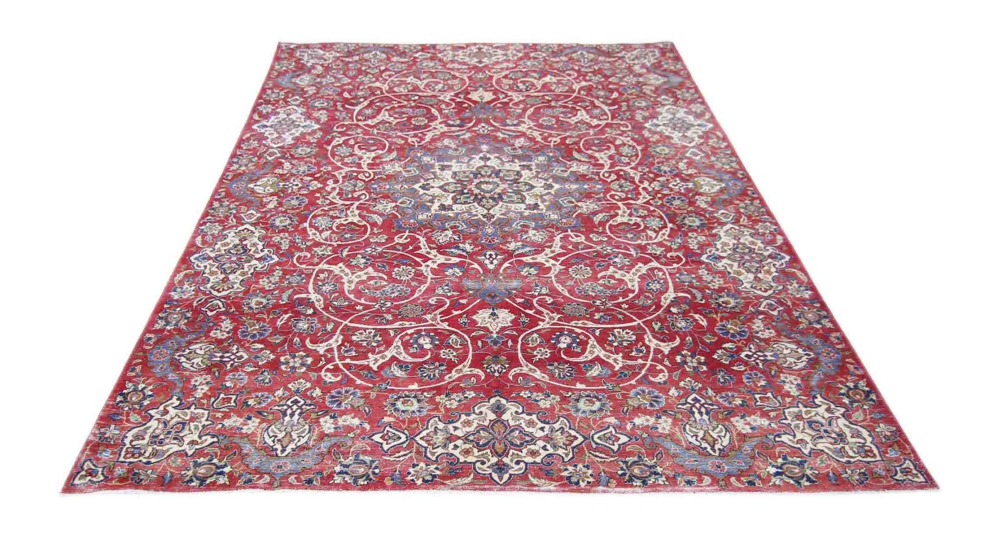 Handmade Vintage Persian Kerman Rug | 341 x 231 cm | 11'2" x 7'7" - Najaf Rugs & Textile