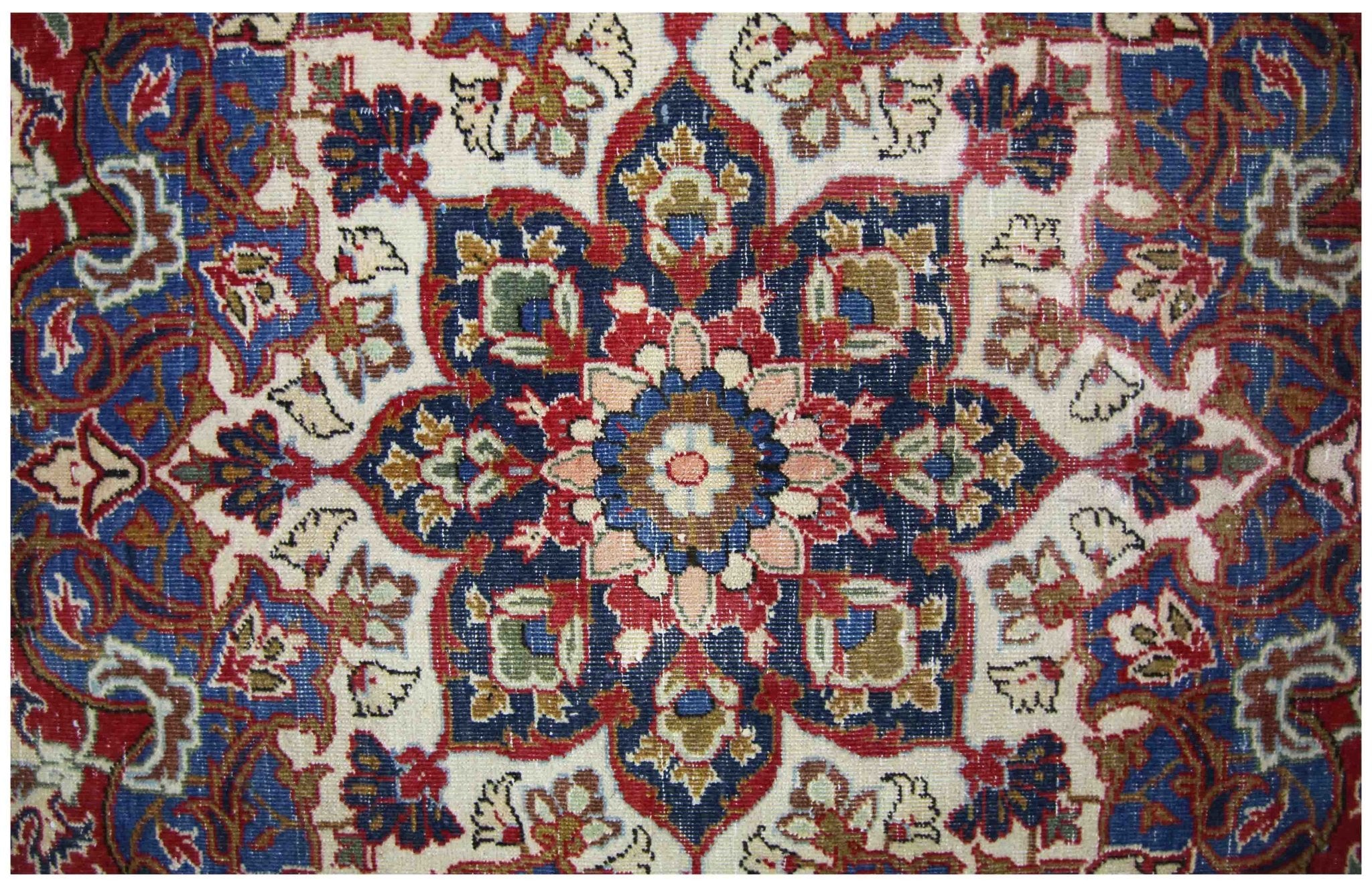 Handmade Vintage Persian Kerman Rug | 341 x 231 cm | 11'2" x 7'7" - Najaf Rugs & Textile