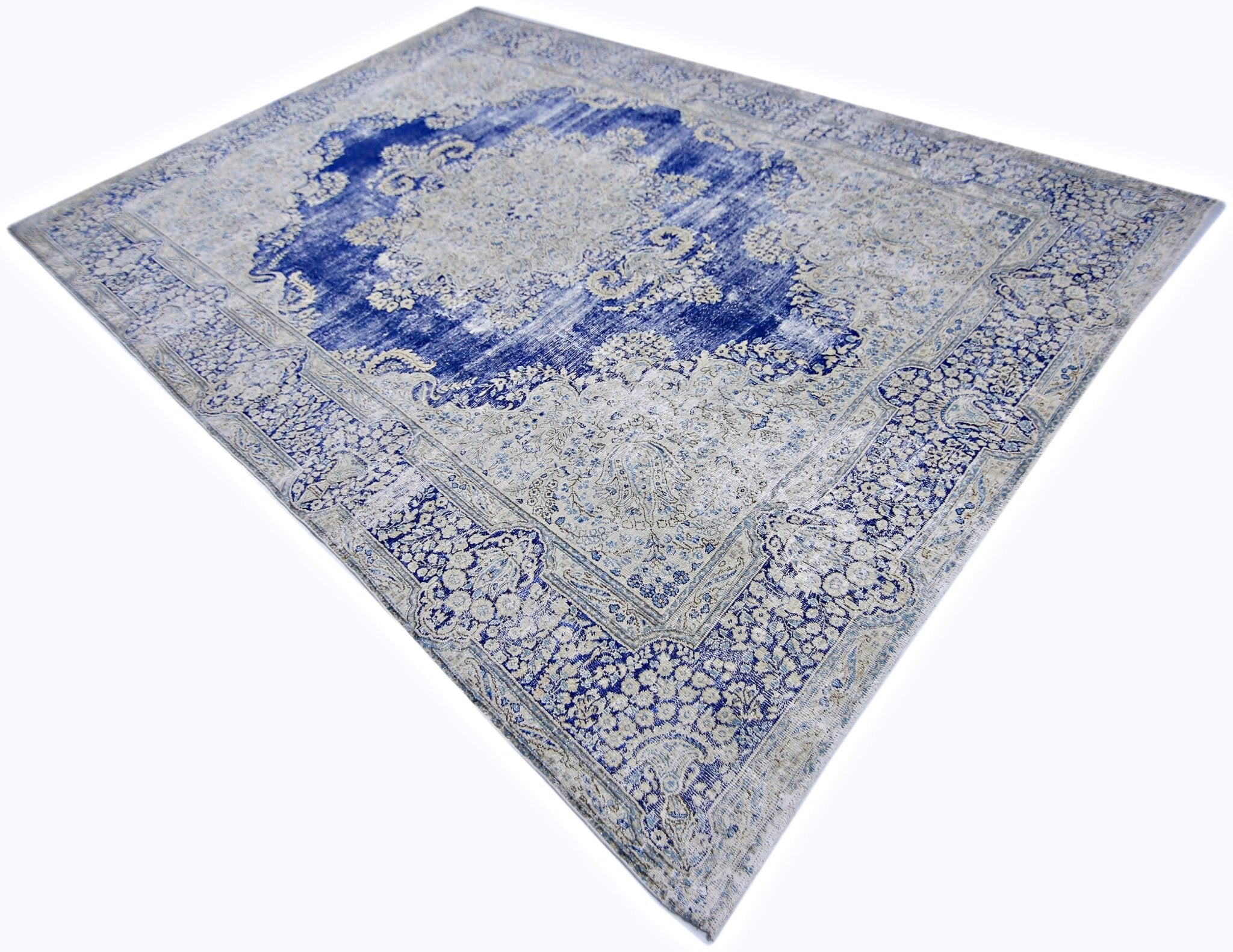 Handmade Vintage Persian Kerman Rug | 342 x 242 cm | 11'3" x 7'11" - Najaf Rugs & Textile